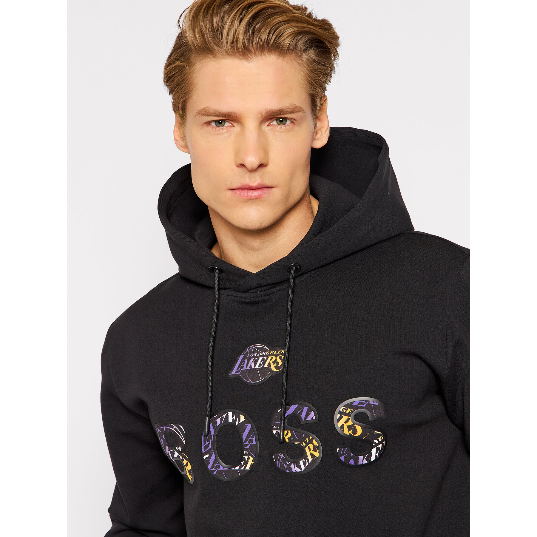 Boss Суитшърт NBA WBounce2_2 50461971 Черен Relaxed Fit - Pepit.bg