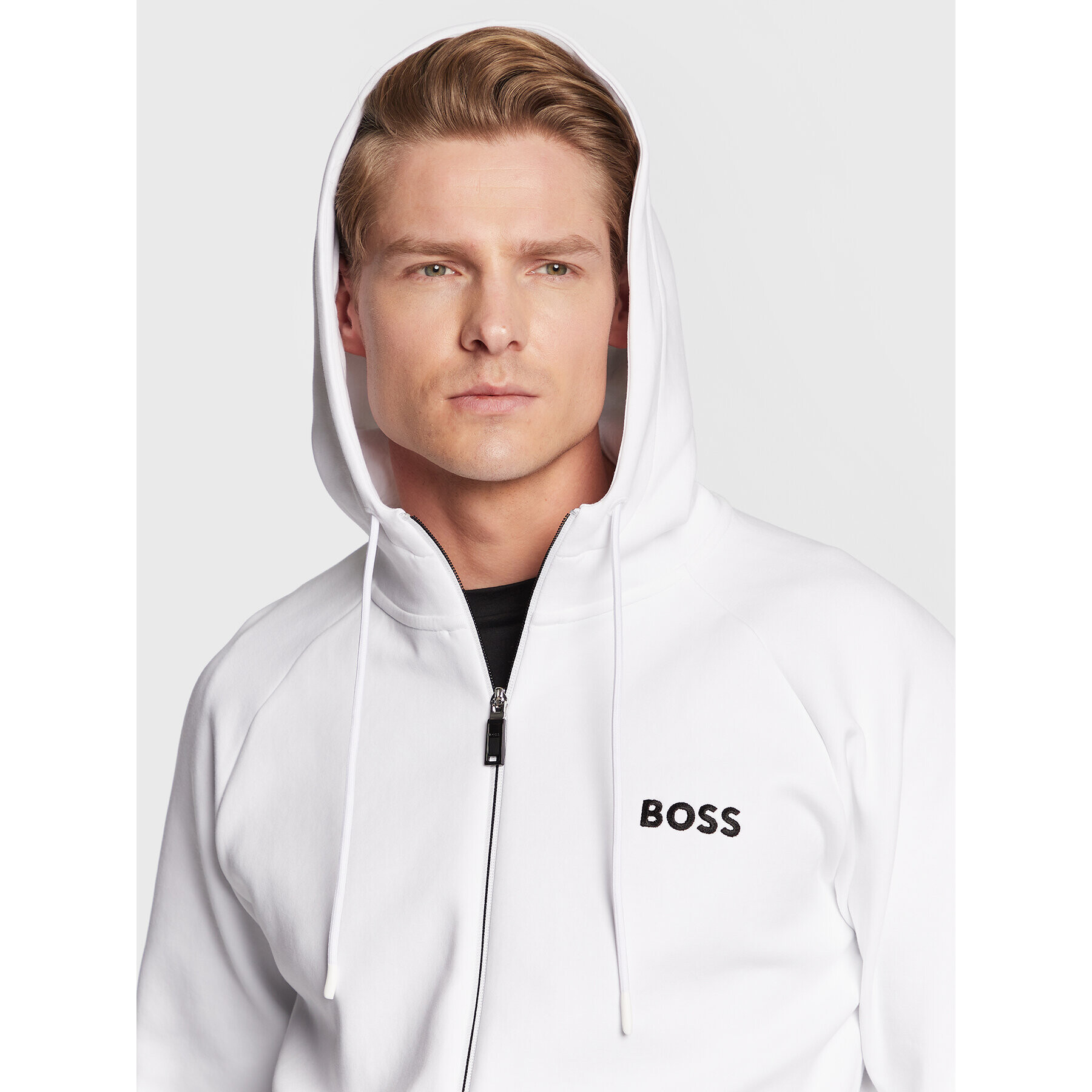 Boss Суитшърт Saggy 1 50482888 Бял Regular Fit - Pepit.bg