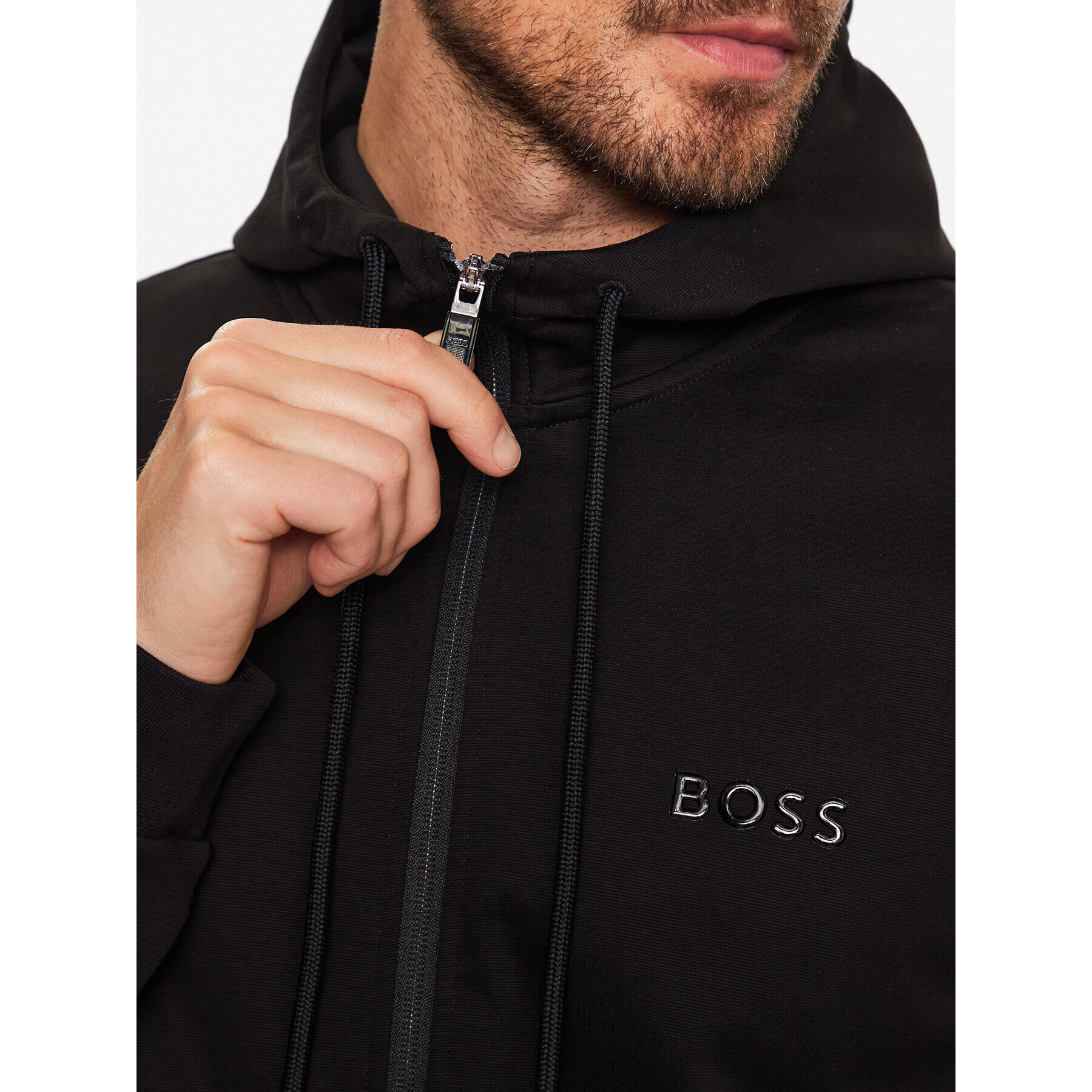 Boss Суитшърт Saggy Mirror 50486845 Черен Regular Fit - Pepit.bg