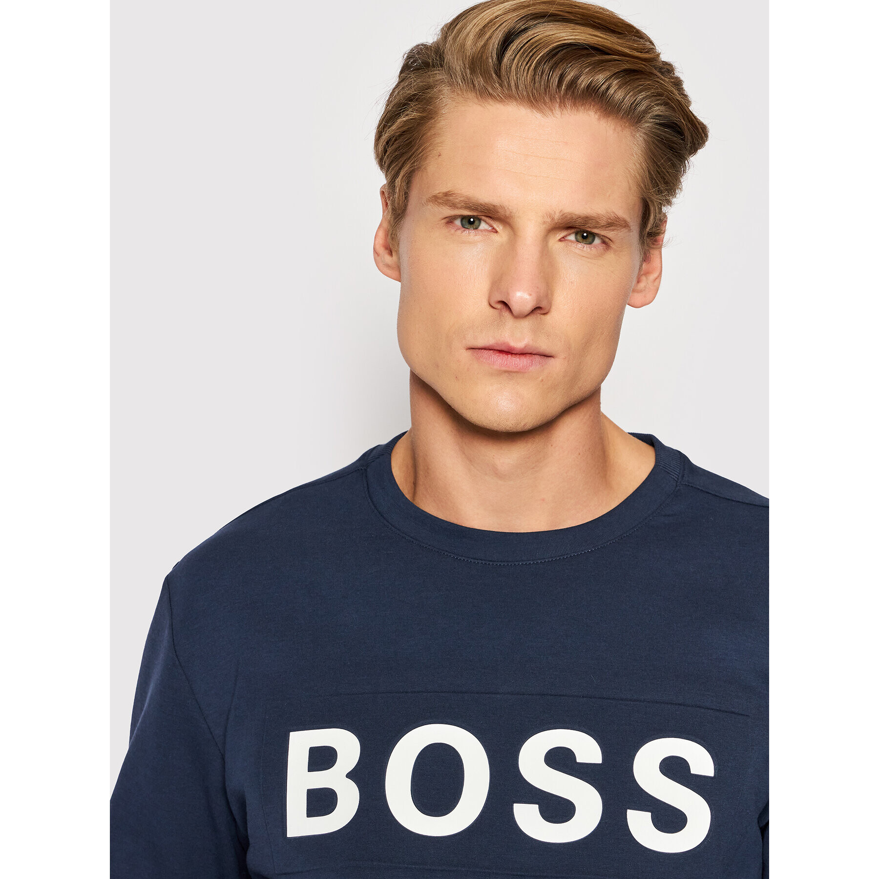 Boss Суитшърт Salbo 1 50461623 Тъмносин Regular Fit - Pepit.bg