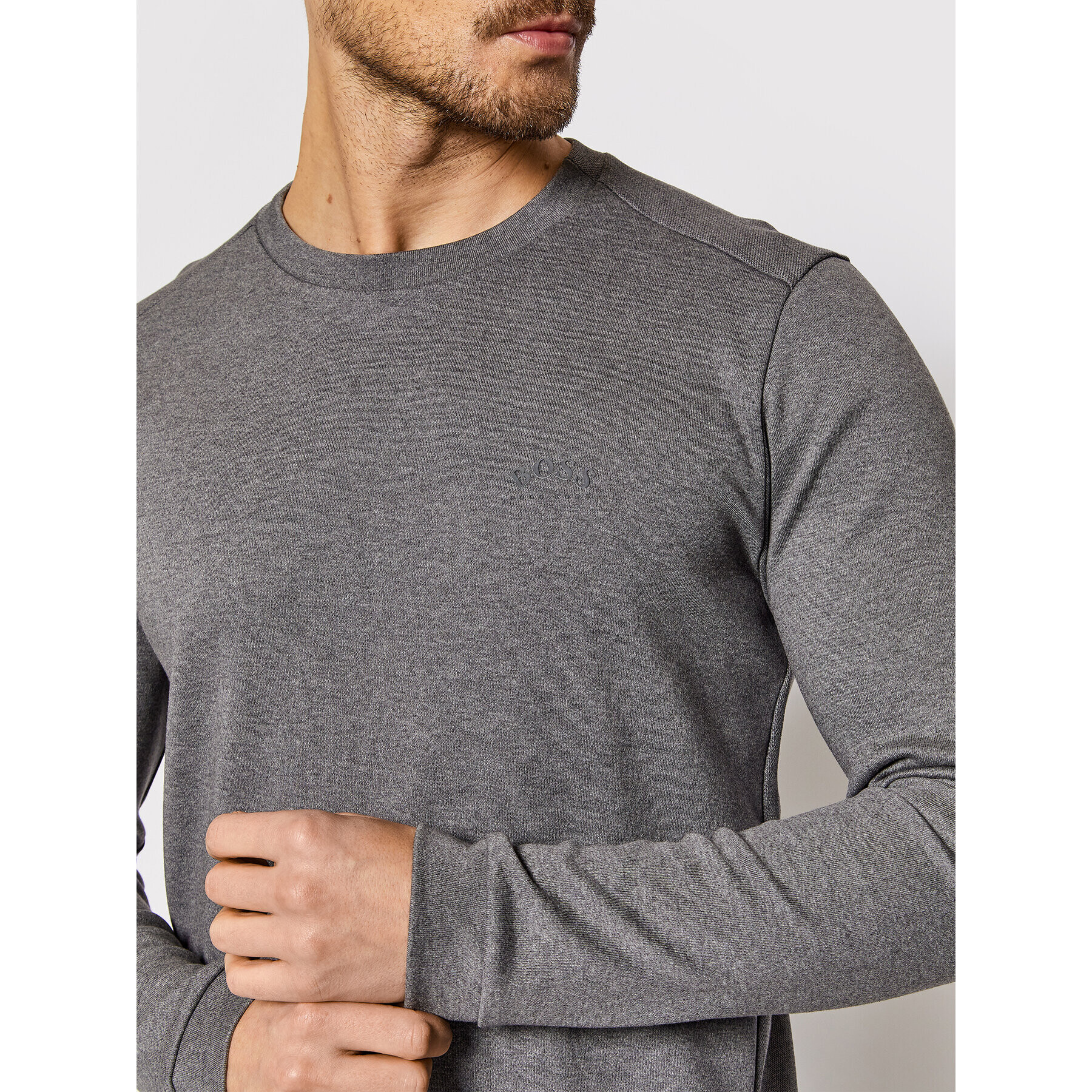 Boss Суитшърт Salbo 50455074 Сив Regular Fit - Pepit.bg