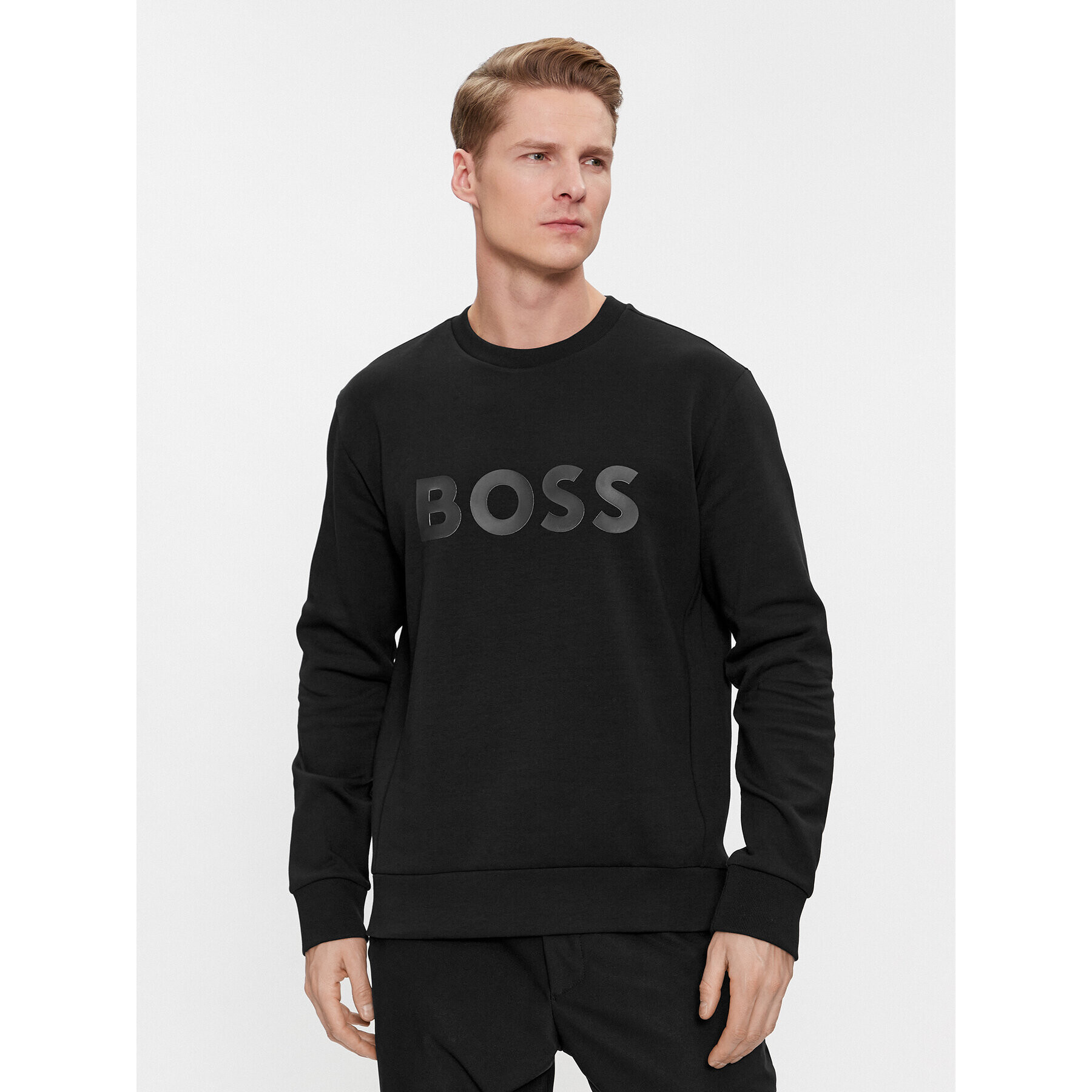 Boss Суитшърт Salbo 50506119 Черен Regular Fit - Pepit.bg
