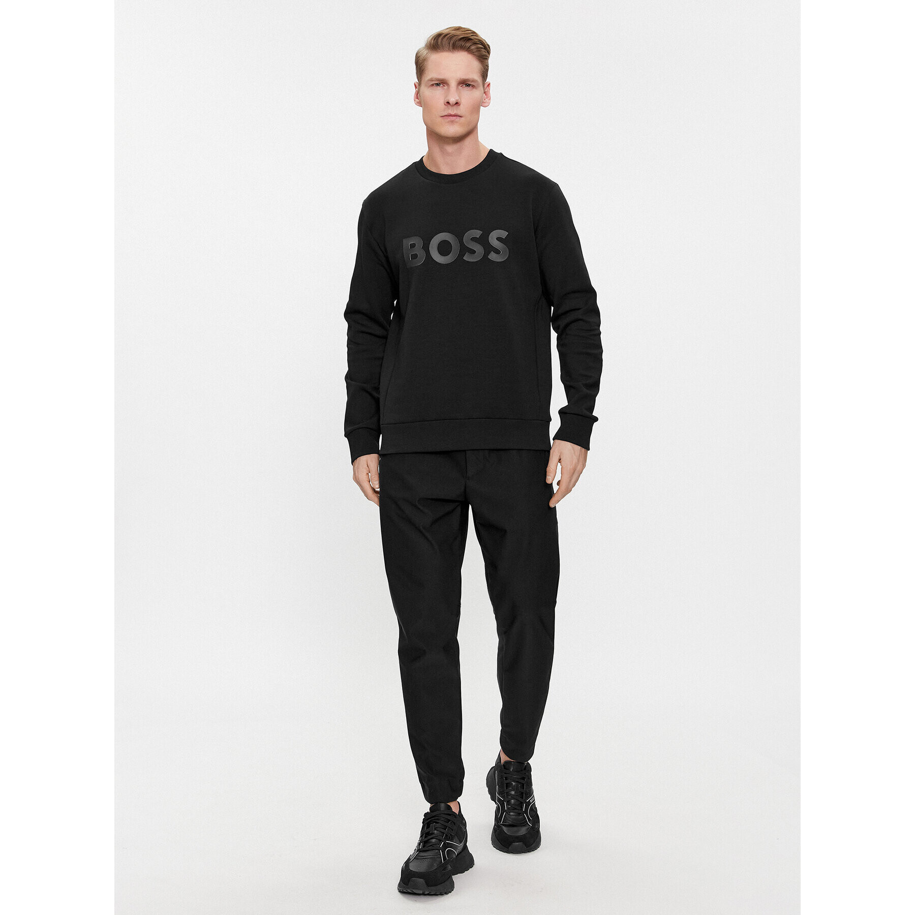 Boss Суитшърт Salbo 50506119 Черен Regular Fit - Pepit.bg