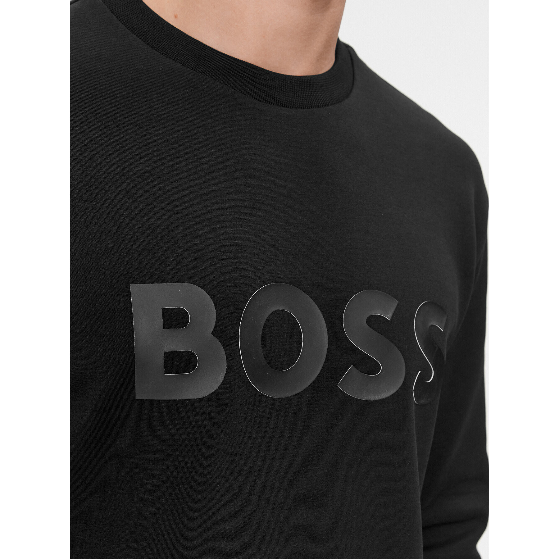 Boss Суитшърт Salbo 50506119 Черен Regular Fit - Pepit.bg