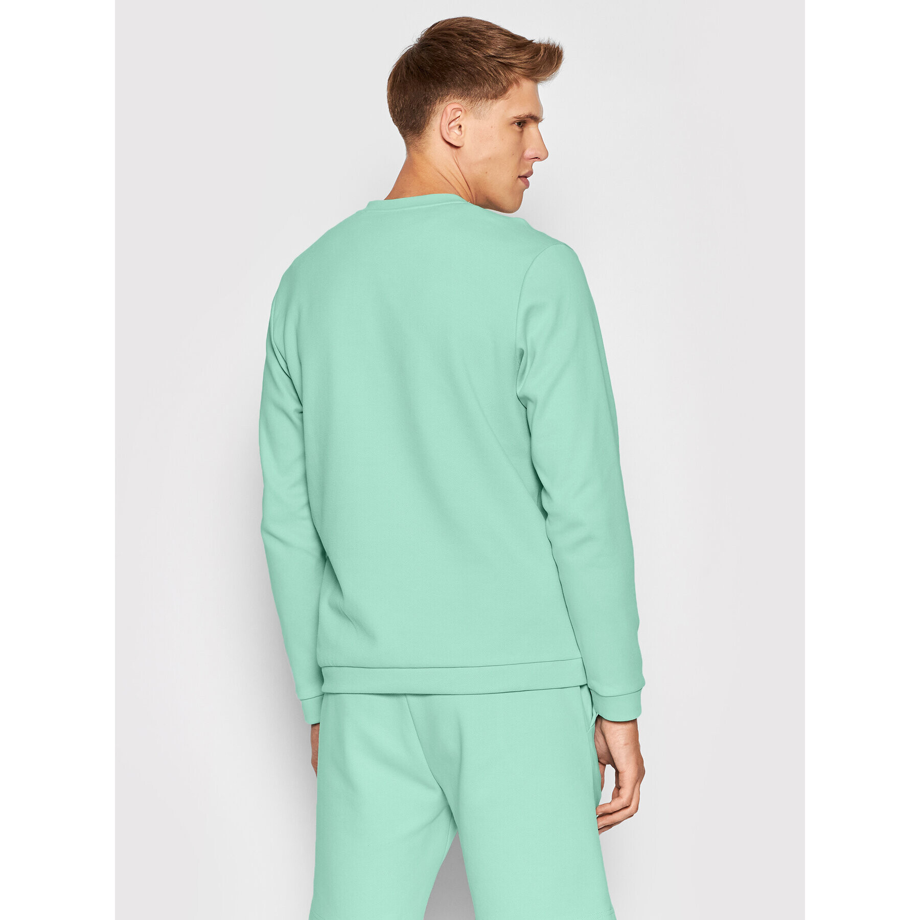 Boss Суитшърт Salbo Curved 50474192 Зелен Regular Fit - Pepit.bg