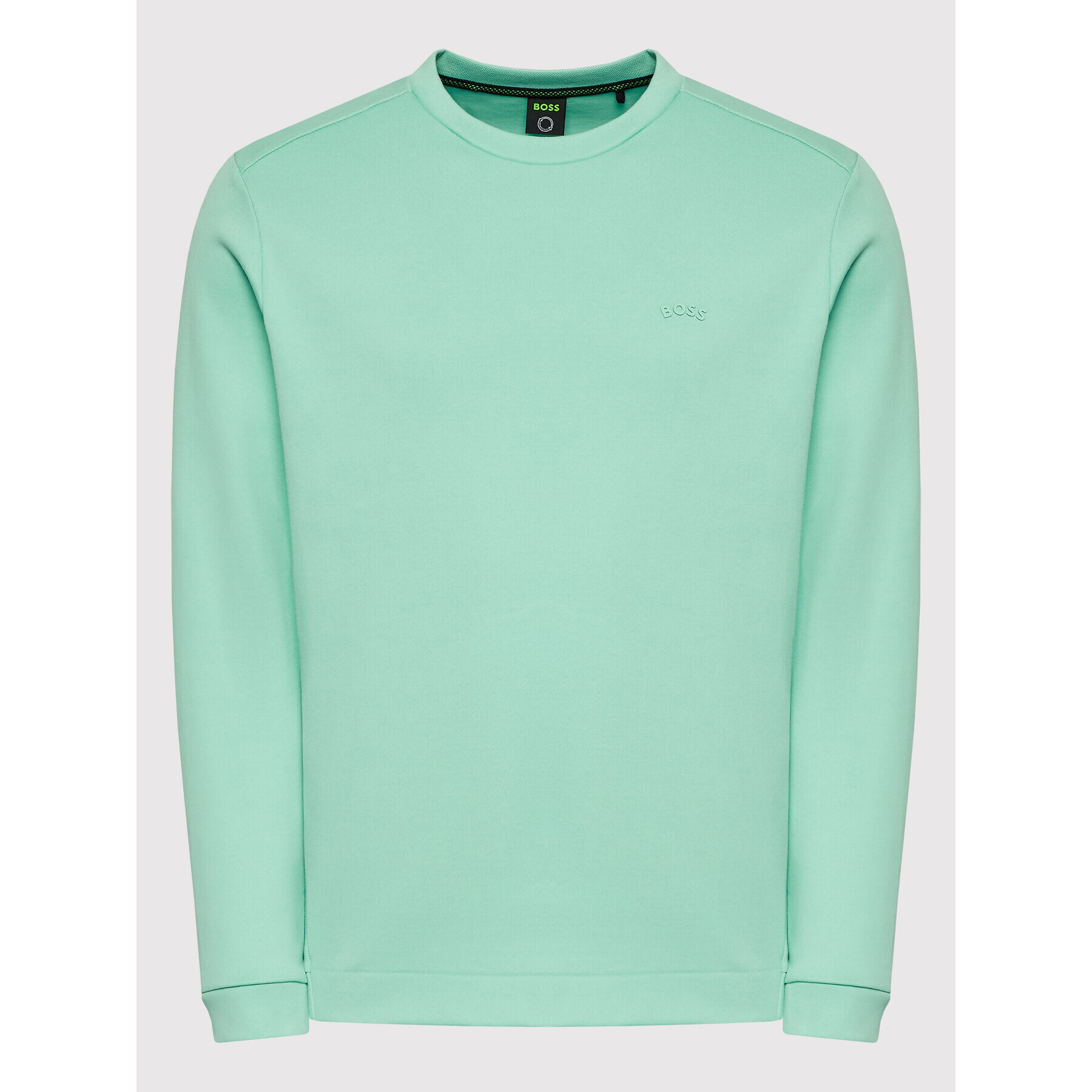 Boss Суитшърт Salbo Curved 50474192 Зелен Regular Fit - Pepit.bg