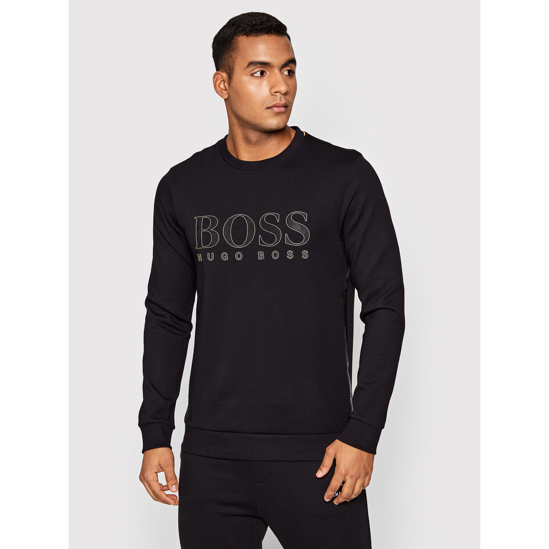 Boss Суитшърт Salbo Iconic 50448186 Черен Slim Fit - Pepit.bg