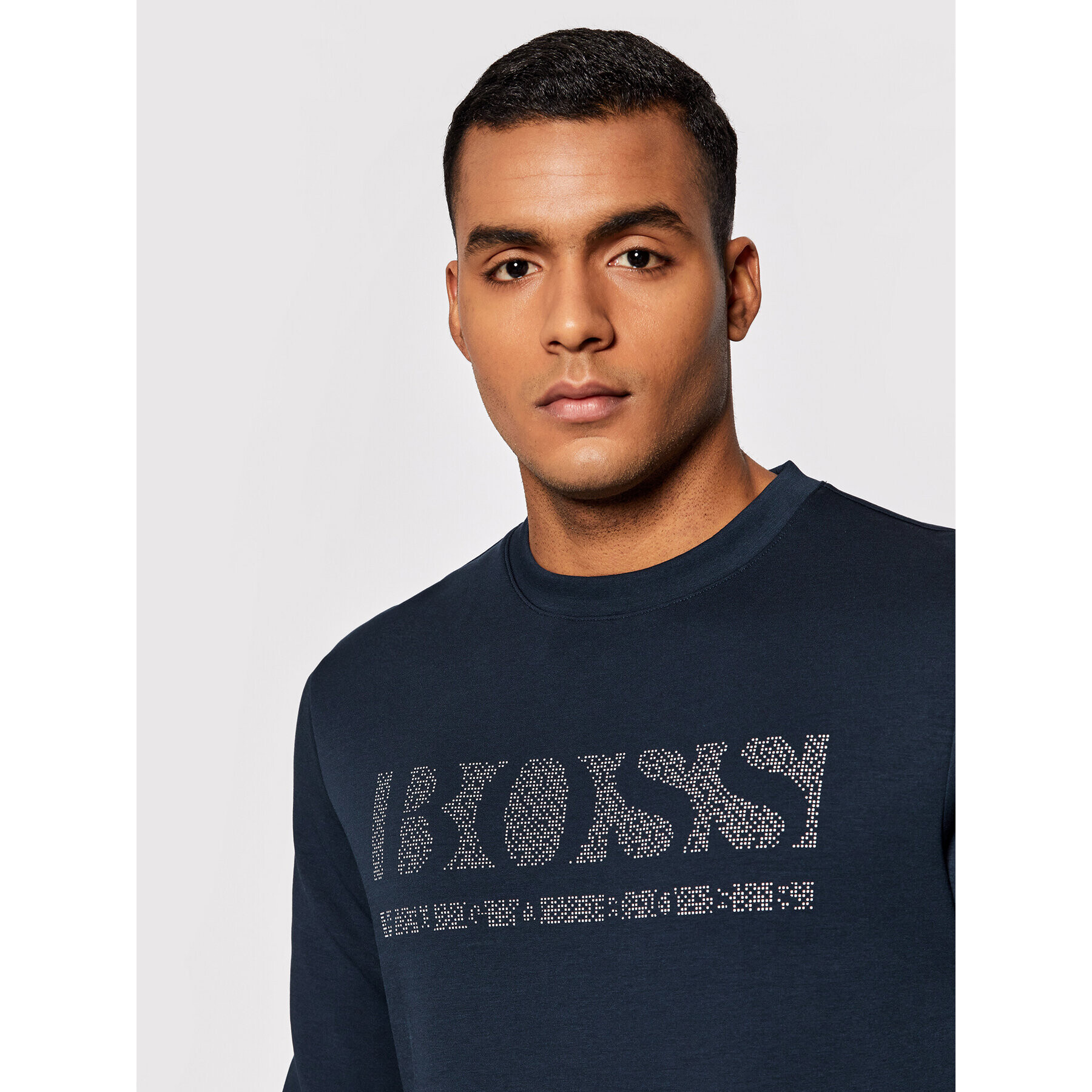 Boss Суитшърт Salbo Iconic 50456419 Тъмносин Slim Fit - Pepit.bg