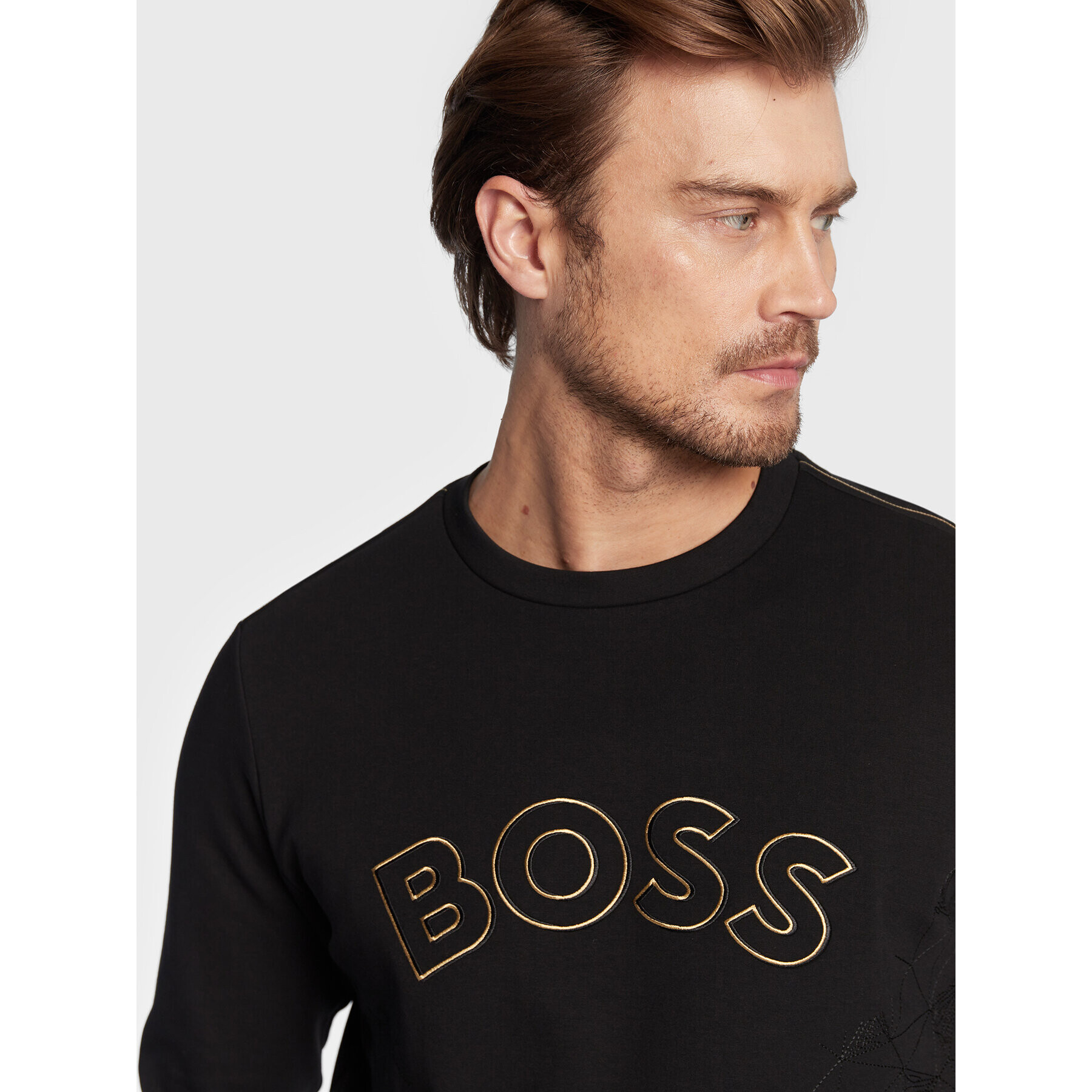 Boss Суитшърт Salbo Iconic 50477122 Черен Regular Fit - Pepit.bg