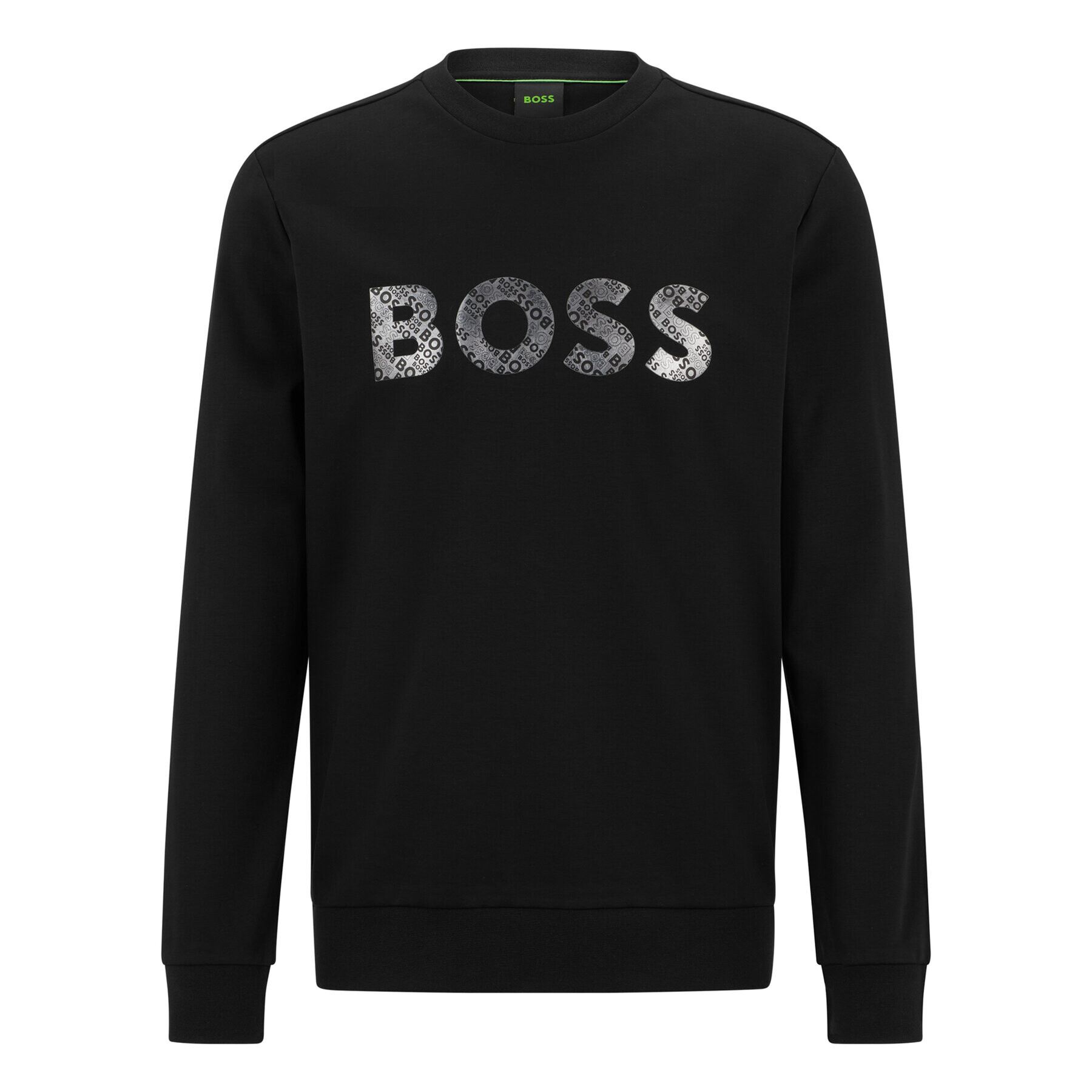 Boss Суитшърт Salbo Mirror 50486838 Черен Regular Fit - Pepit.bg