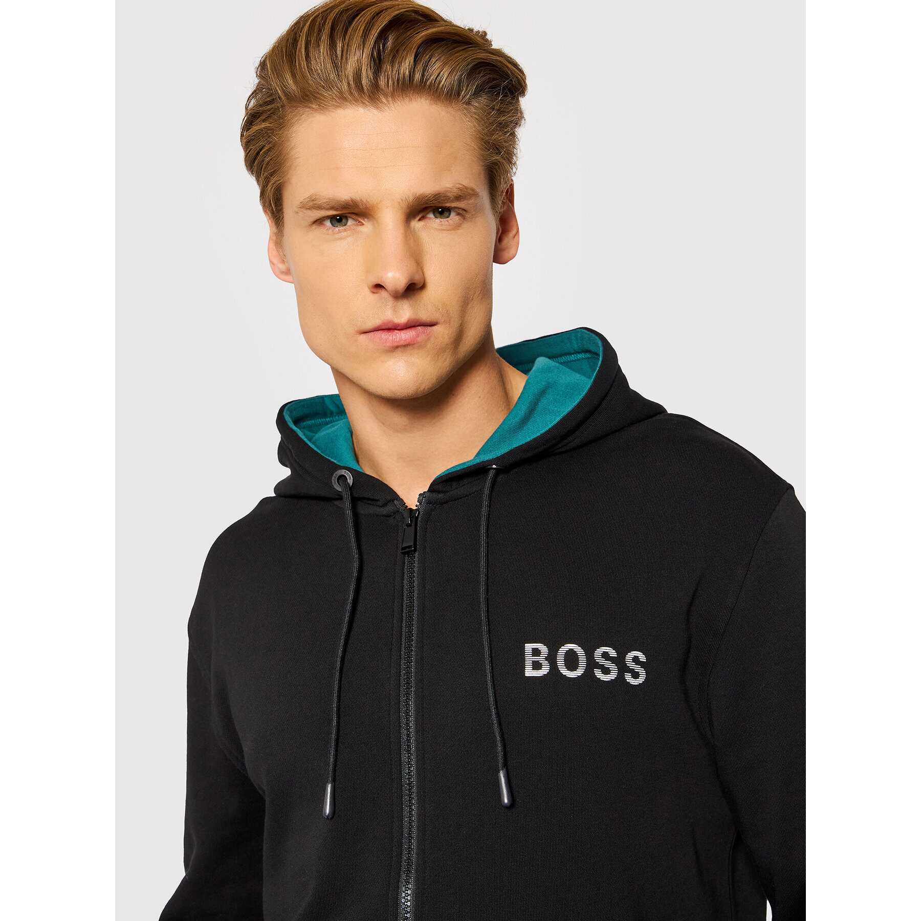 Boss Суитшърт Sanem_ZA 50472219 Черен Regular Fit - Pepit.bg