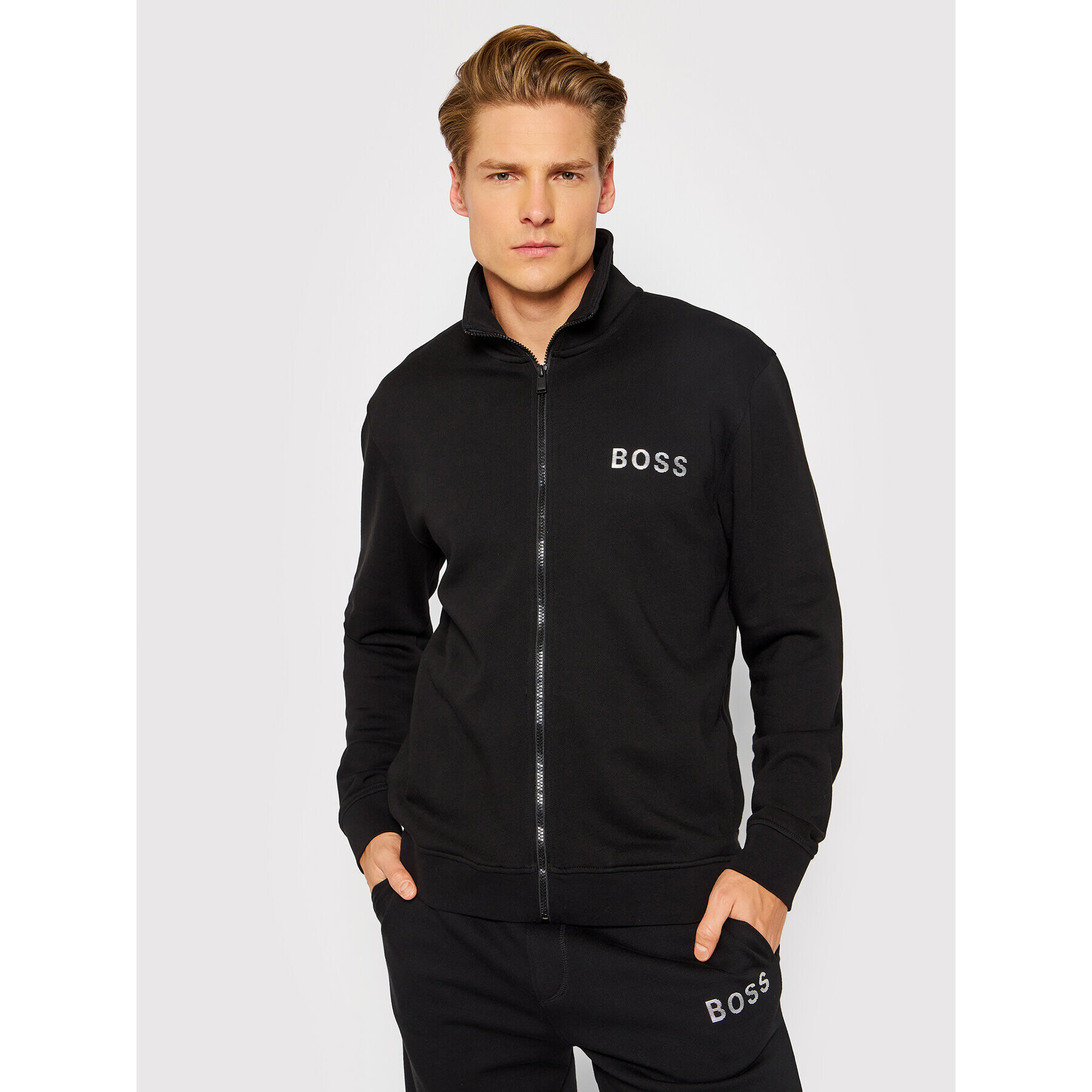 Boss Суитшърт Sawek_Za 50472237 Черен Regular Fit - Pepit.bg