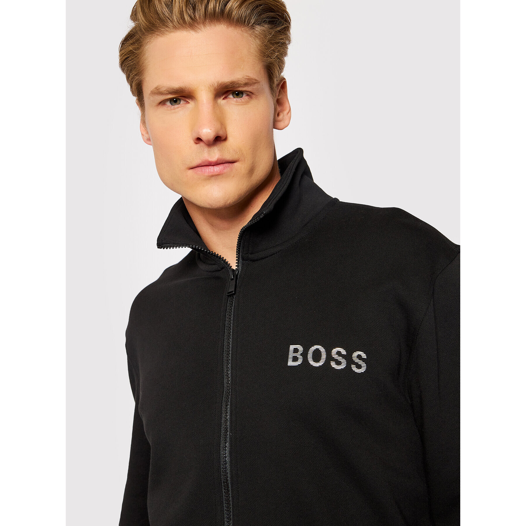 Boss Суитшърт Sawek_Za 50472237 Черен Regular Fit - Pepit.bg