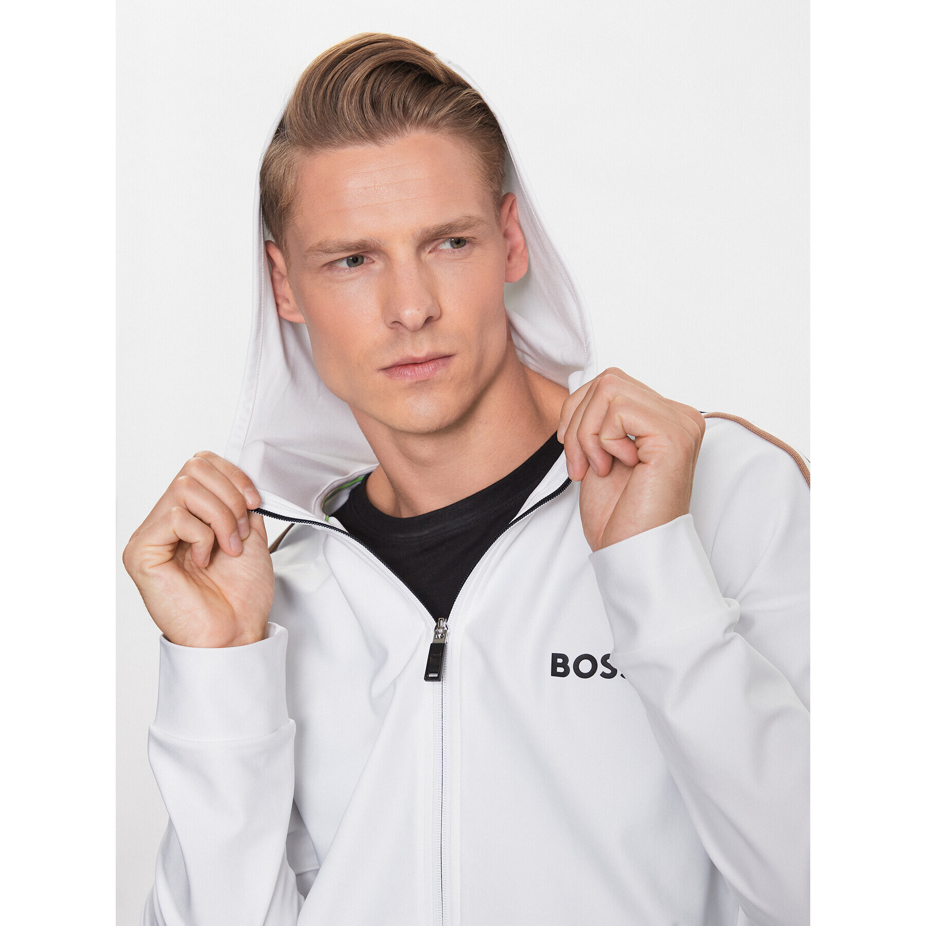 Boss Суитшърт Sicon 50504552 Бял Regular Fit - Pepit.bg