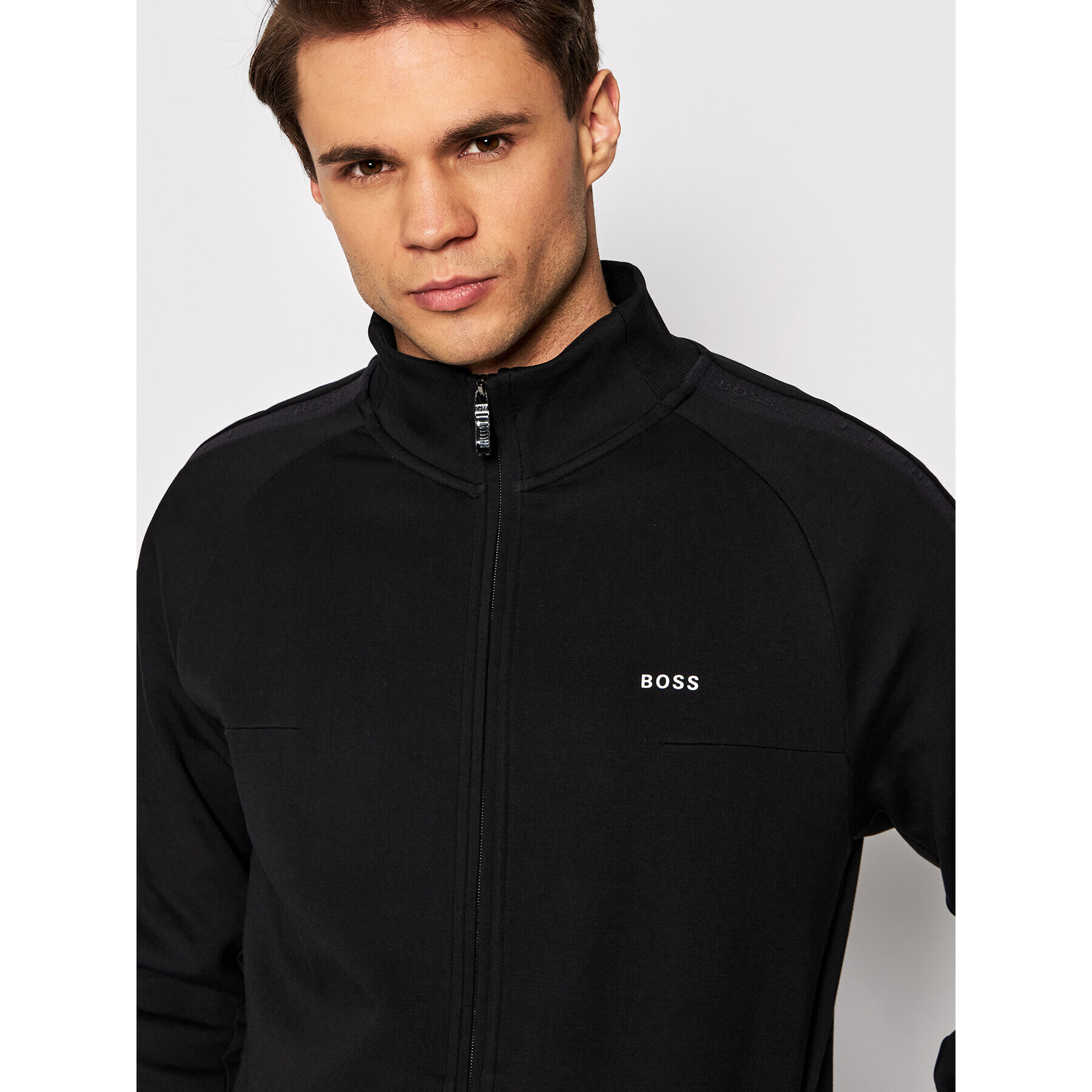 Boss Суитшърт Skaz 1 50461624 Черен Regular Fit - Pepit.bg