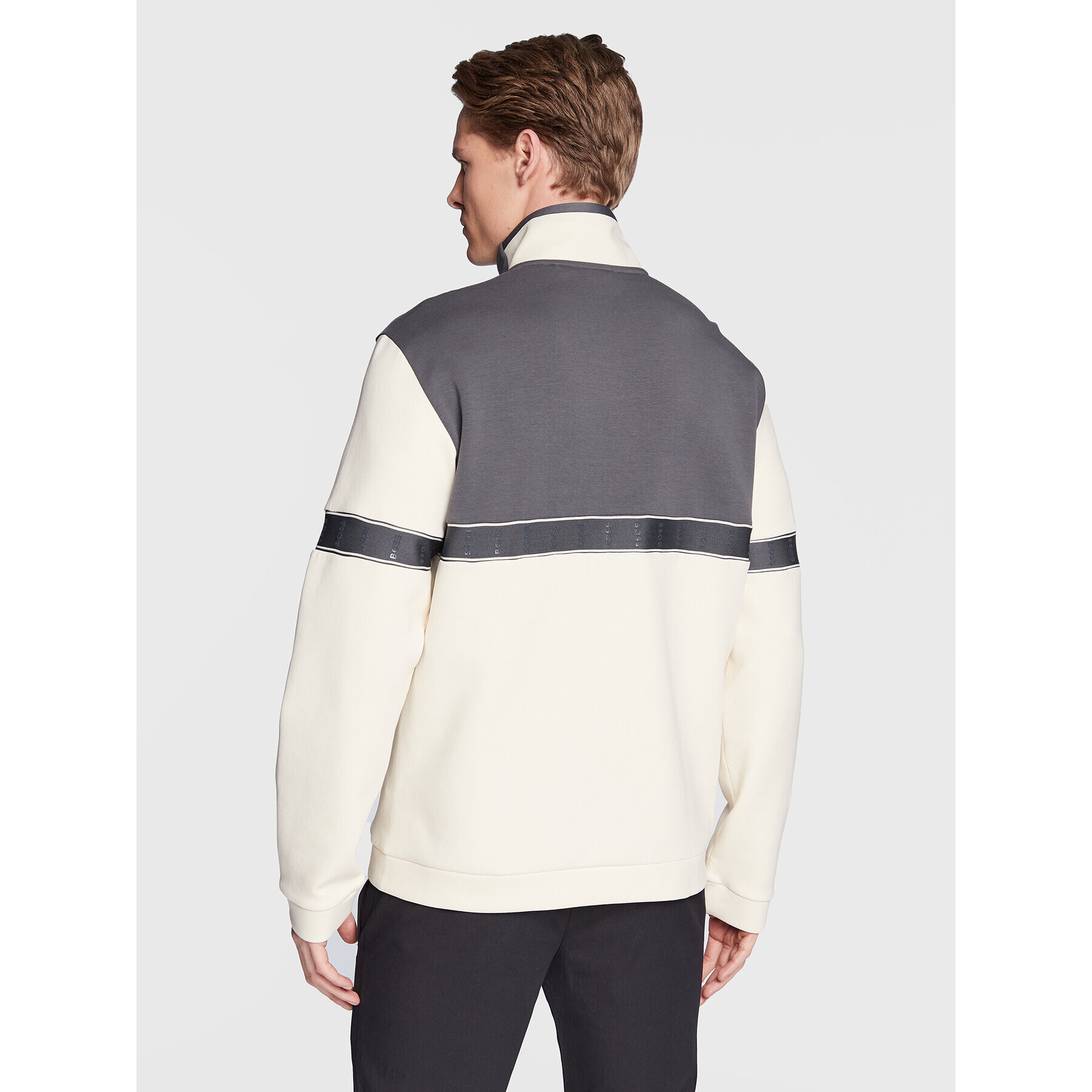Boss Суитшърт Skaz 1 50477026 Екрю Regular Fit - Pepit.bg