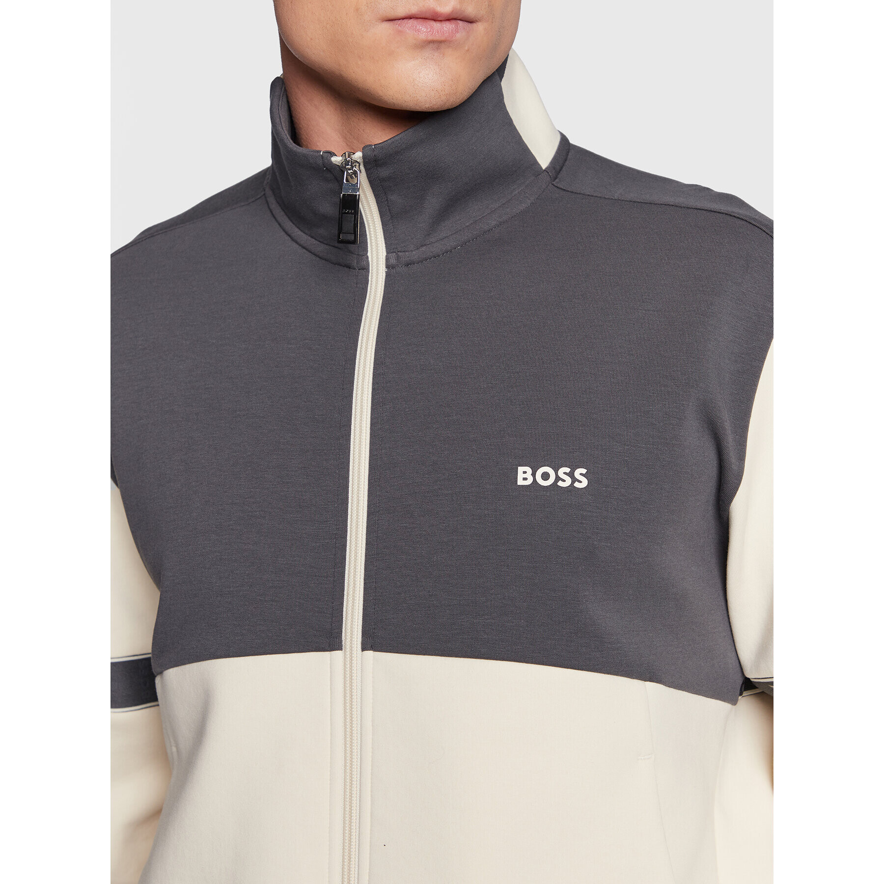 Boss Суитшърт Skaz 1 50477026 Екрю Regular Fit - Pepit.bg