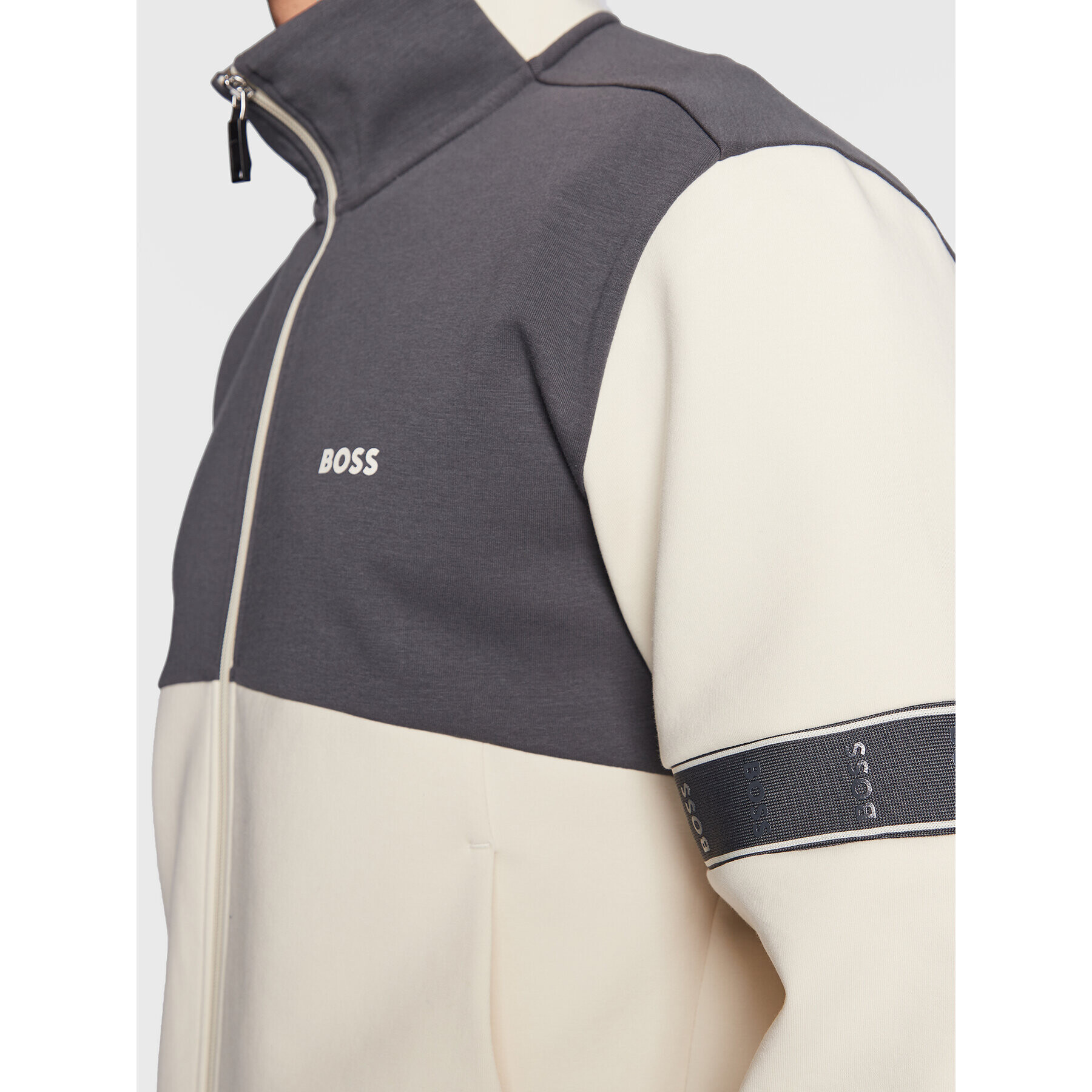 Boss Суитшърт Skaz 1 50477026 Екрю Regular Fit - Pepit.bg