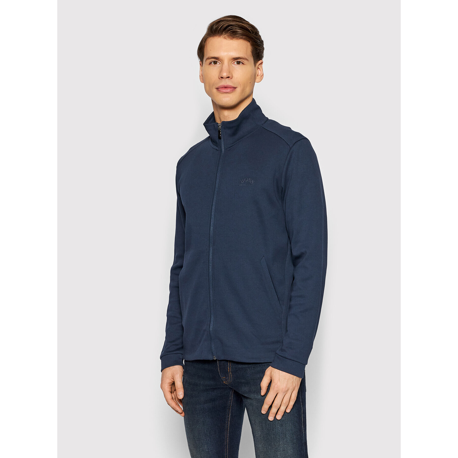 Boss Суитшърт Skaz 50455095 Тъмносин Regular Fit - Pepit.bg