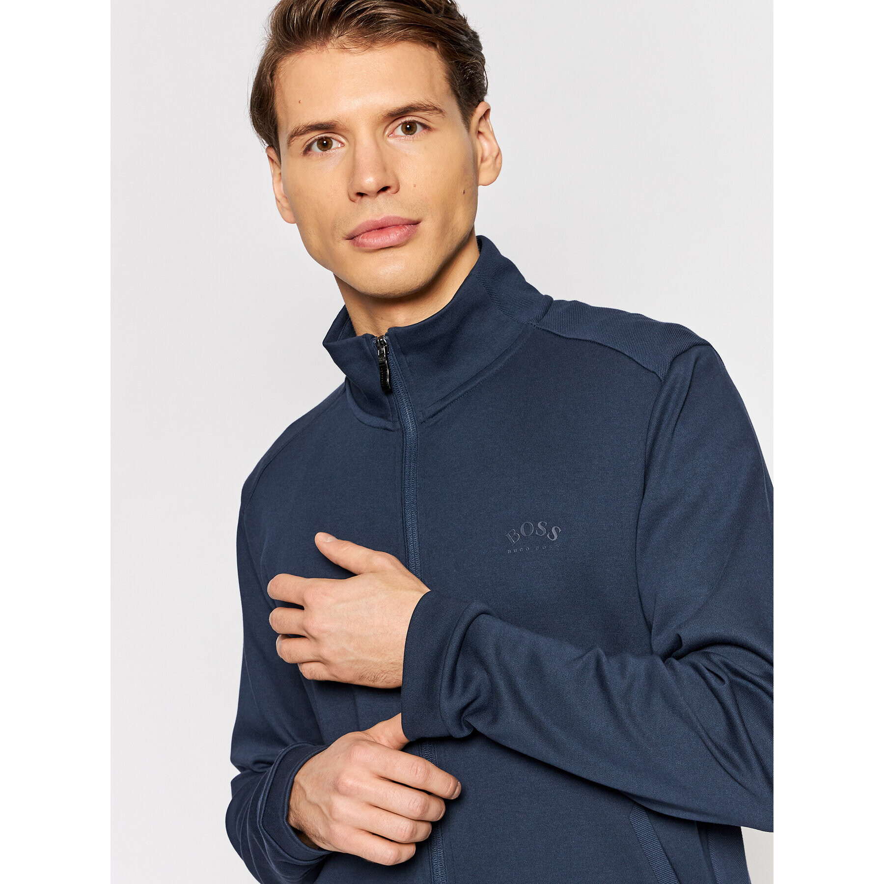 Boss Суитшърт Skaz 50455095 Тъмносин Regular Fit - Pepit.bg