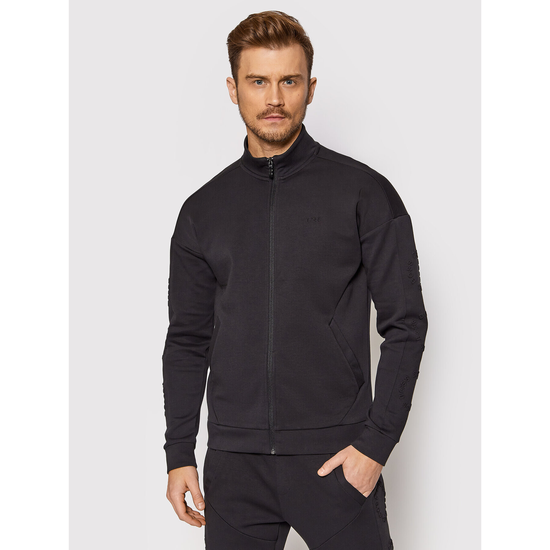 Boss Суитшърт Skaz Circle 50456467 Черен Regular Fit - Pepit.bg
