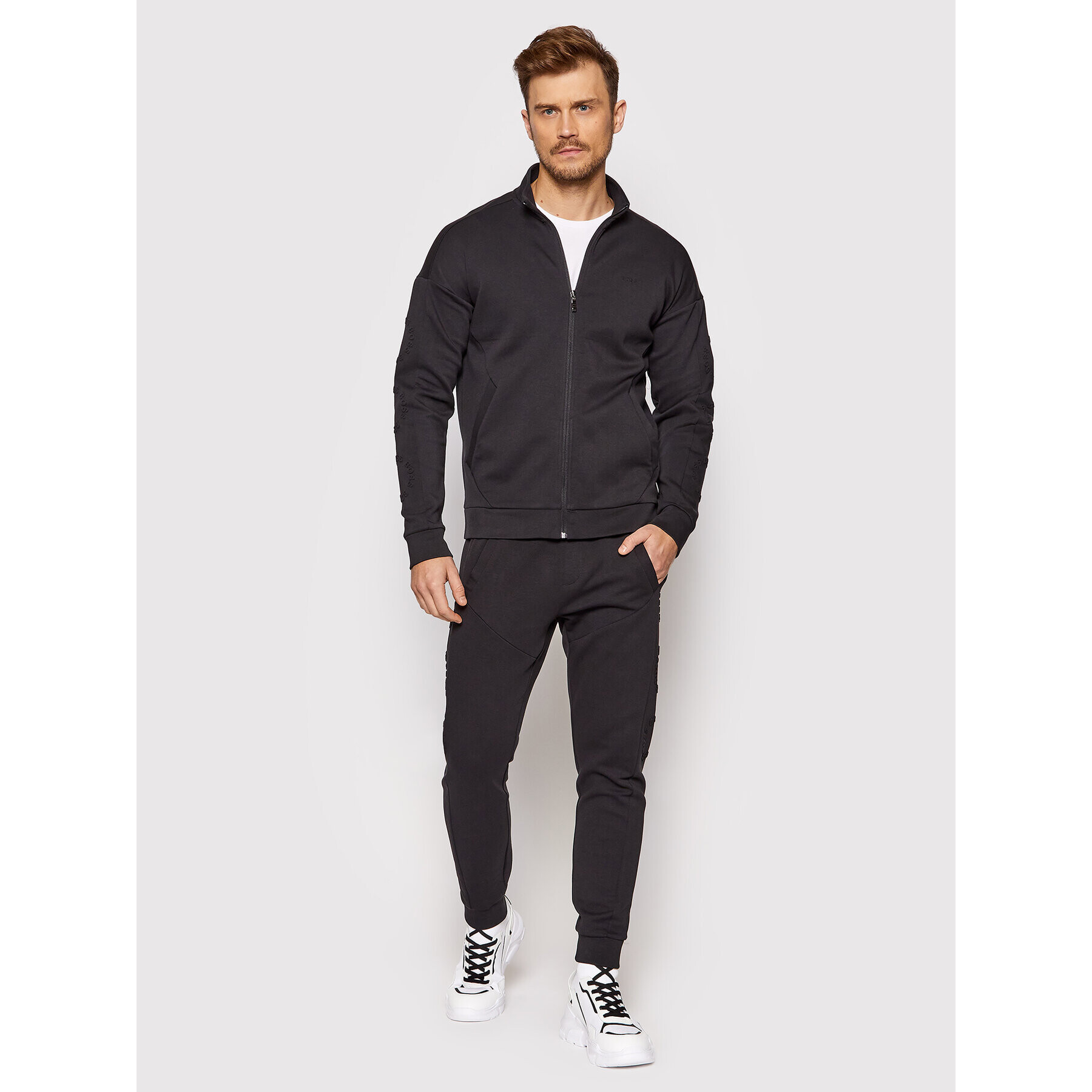 Boss Суитшърт Skaz Circle 50456467 Черен Regular Fit - Pepit.bg