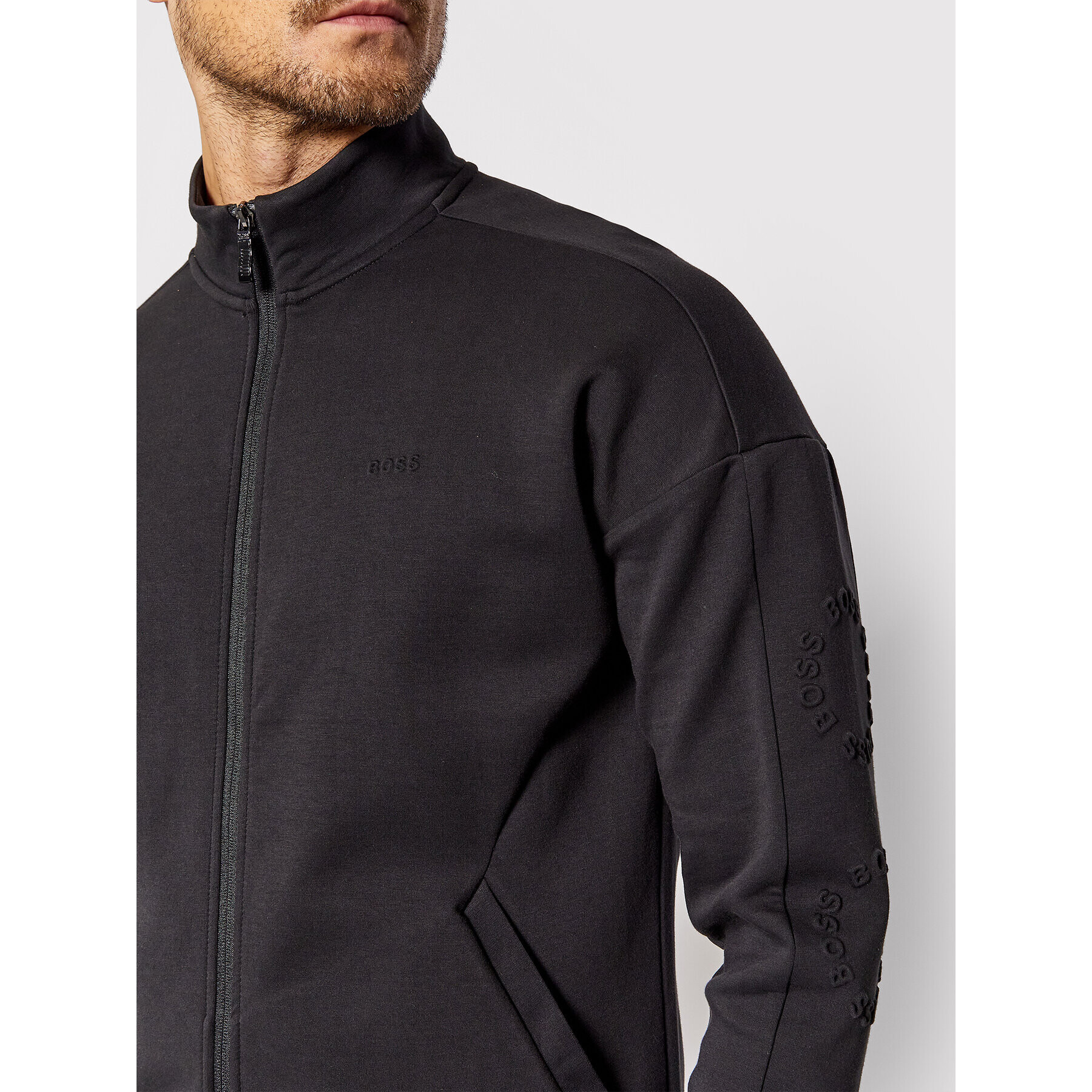 Boss Суитшърт Skaz Circle 50456467 Черен Regular Fit - Pepit.bg