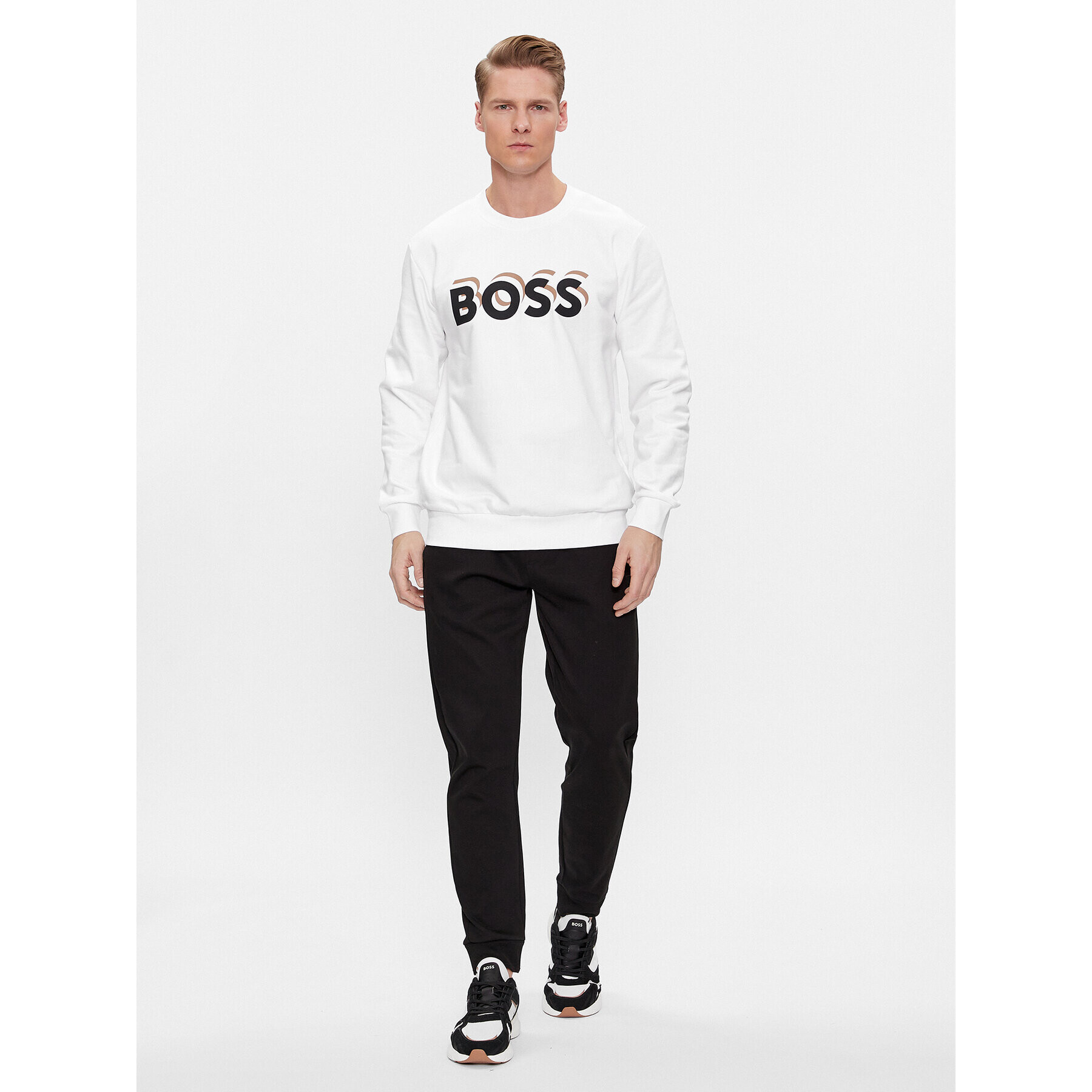 Boss Суитшърт Soleri 07 50507939 Бял Relaxed Fit - Pepit.bg