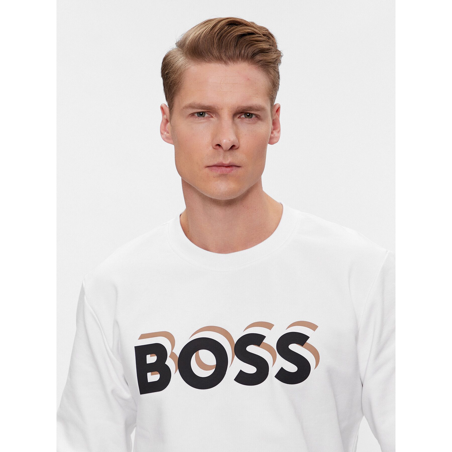 Boss Суитшърт Soleri 07 50507939 Бял Relaxed Fit - Pepit.bg