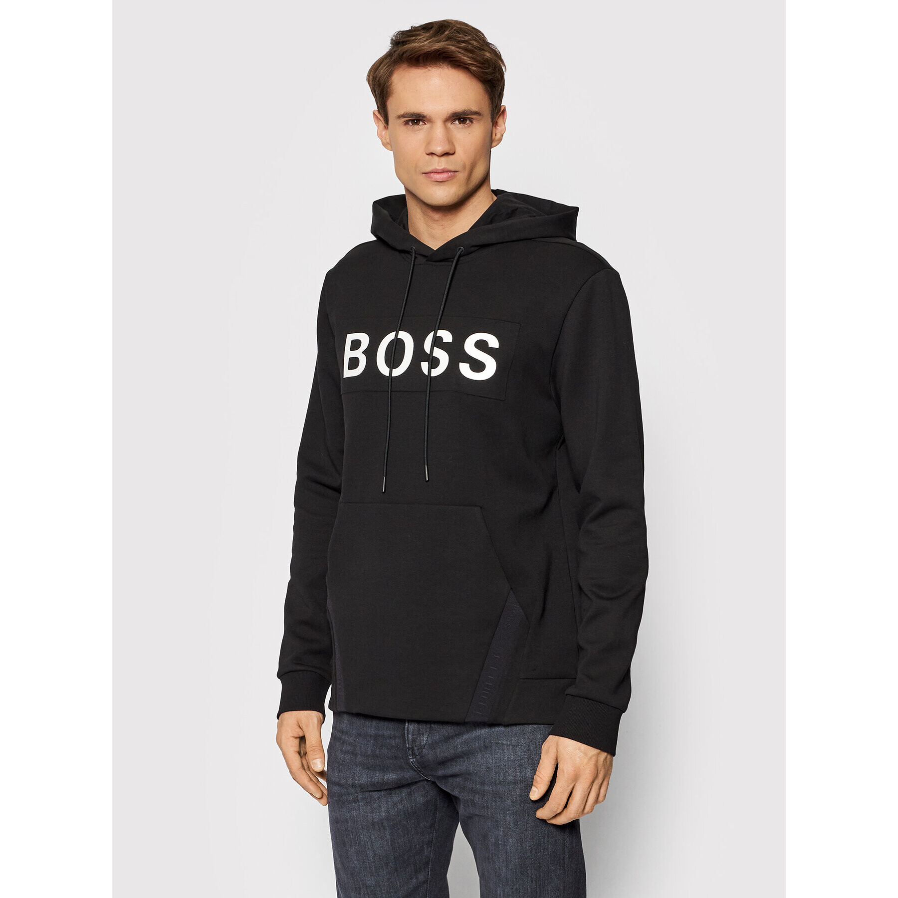 Boss Суитшърт Soody 1 50461617 Черен Regular Fit - Pepit.bg