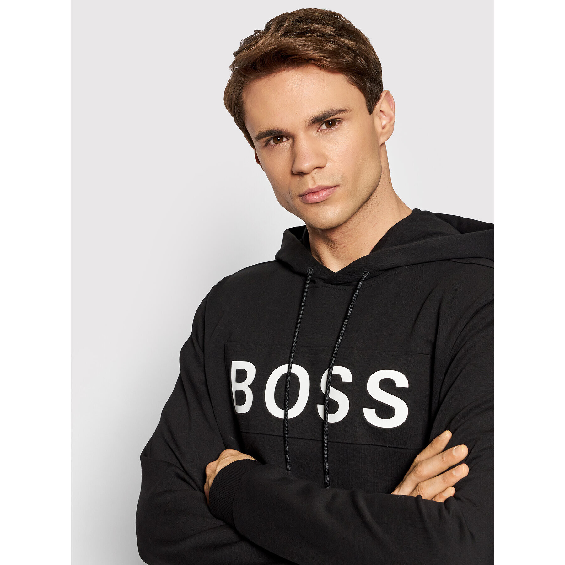Boss Суитшърт Soody 1 50461617 Черен Regular Fit - Pepit.bg