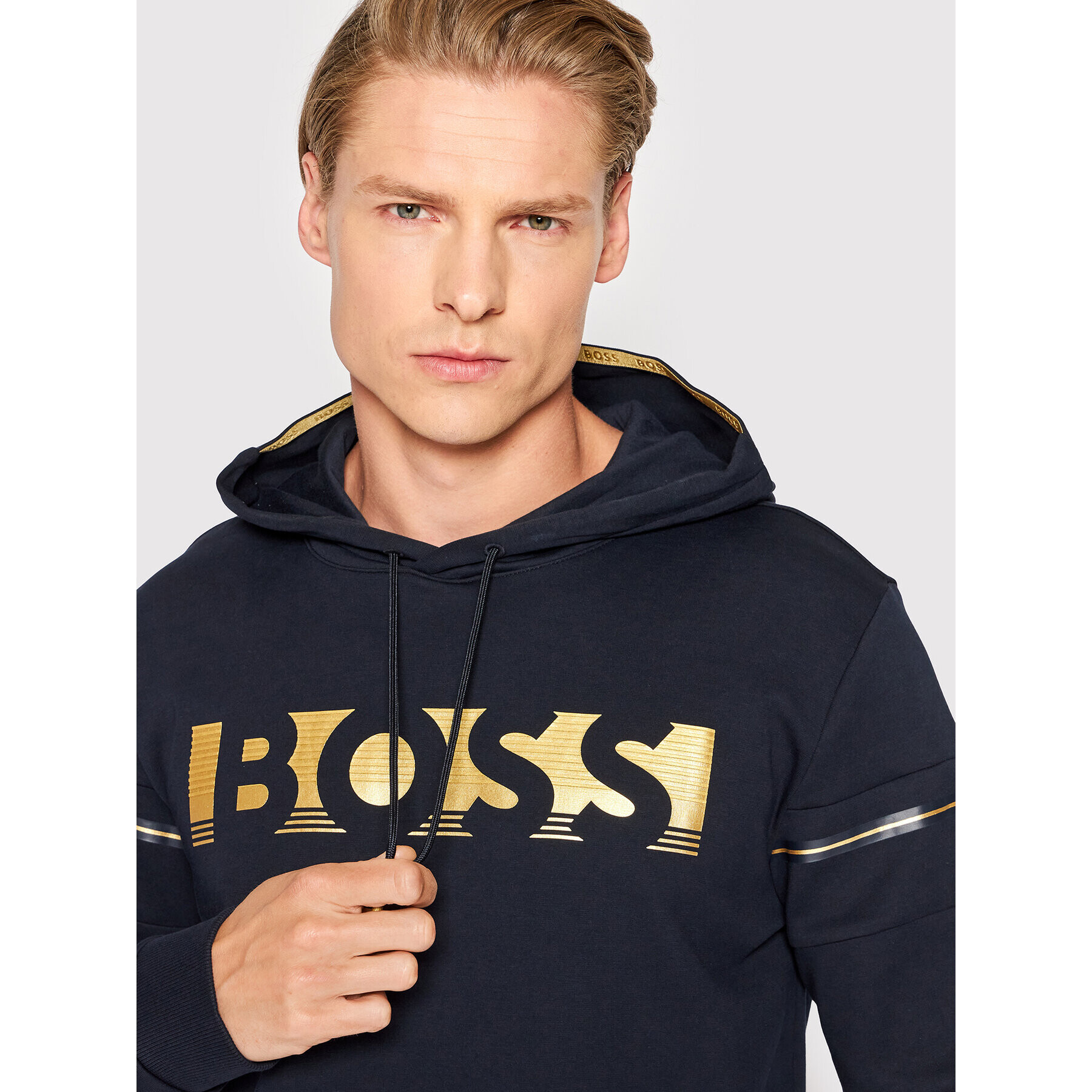 Boss Суитшърт Soody 1 50465949 Тъмносин Regular Fit - Pepit.bg