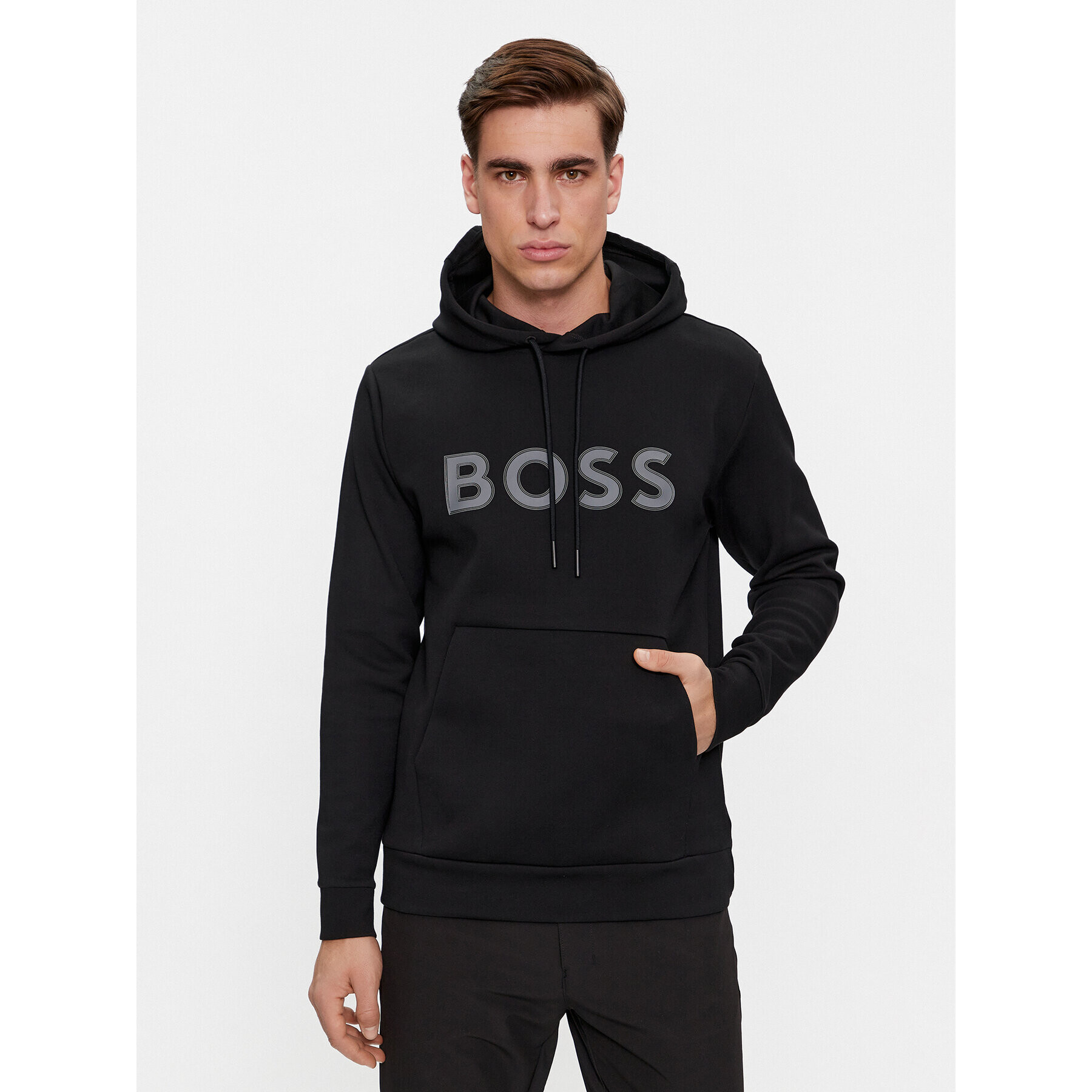 Boss Суитшърт Soody 1 50504750 Черен Regular Fit - Pepit.bg