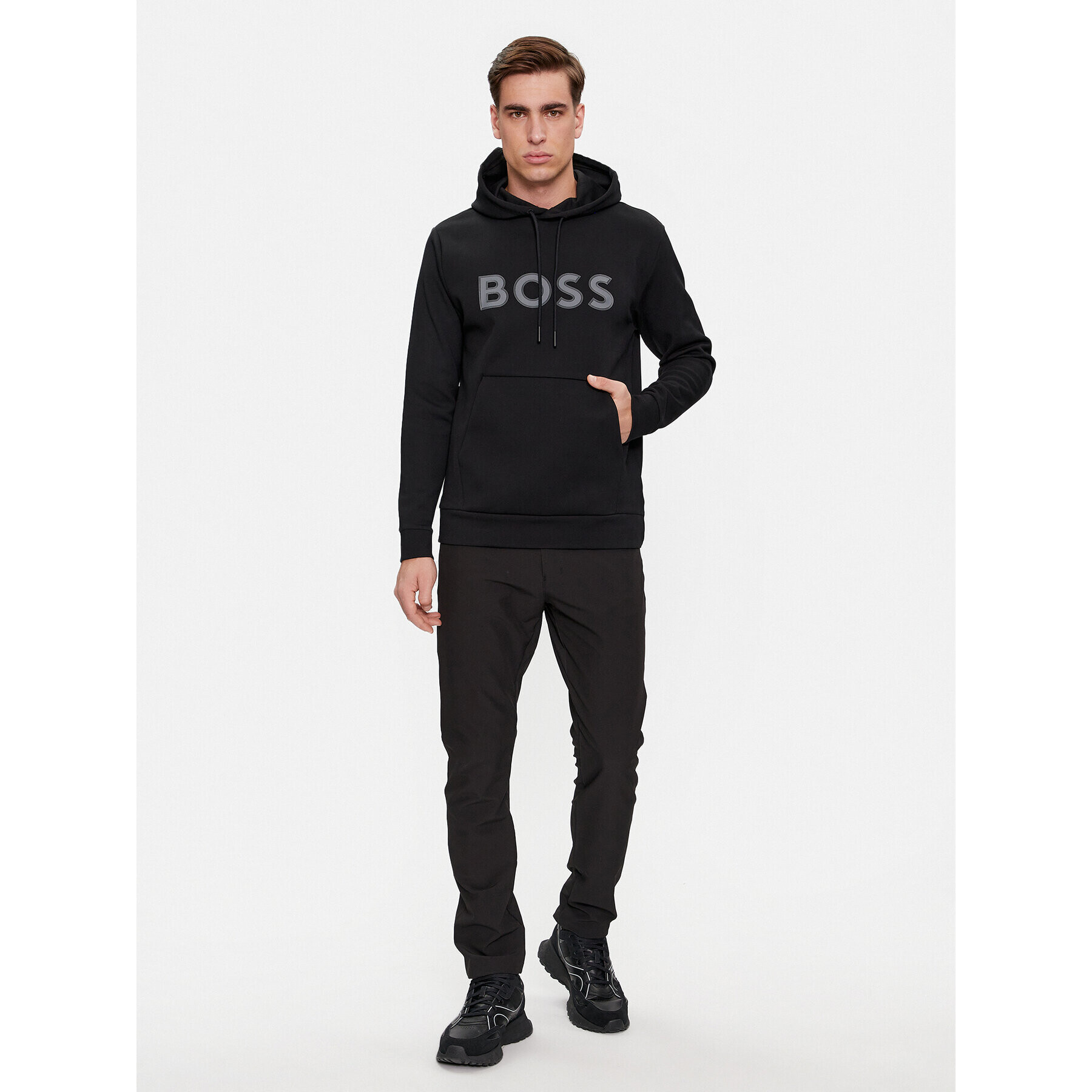 Boss Суитшърт Soody 1 50504750 Черен Regular Fit - Pepit.bg