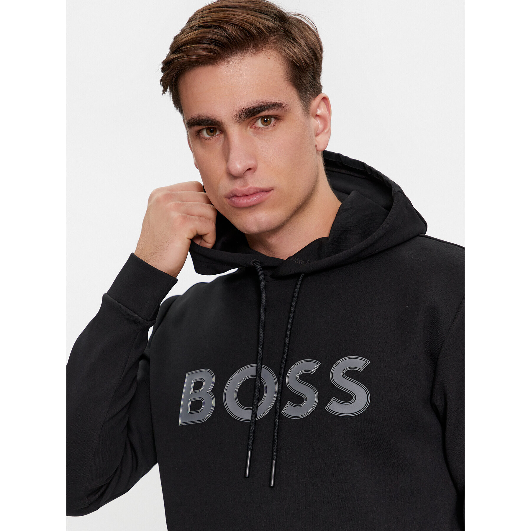 Boss Суитшърт Soody 1 50504750 Черен Regular Fit - Pepit.bg