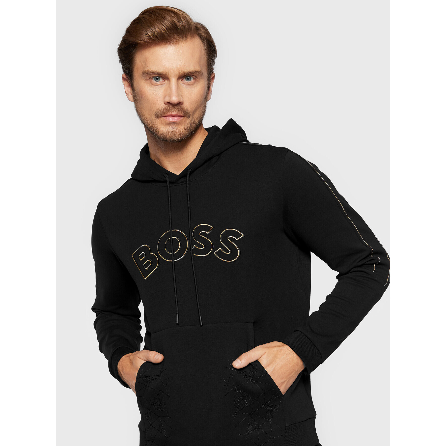 Boss Суитшърт Soody 2 50477131 Черен Regular Fit - Pepit.bg