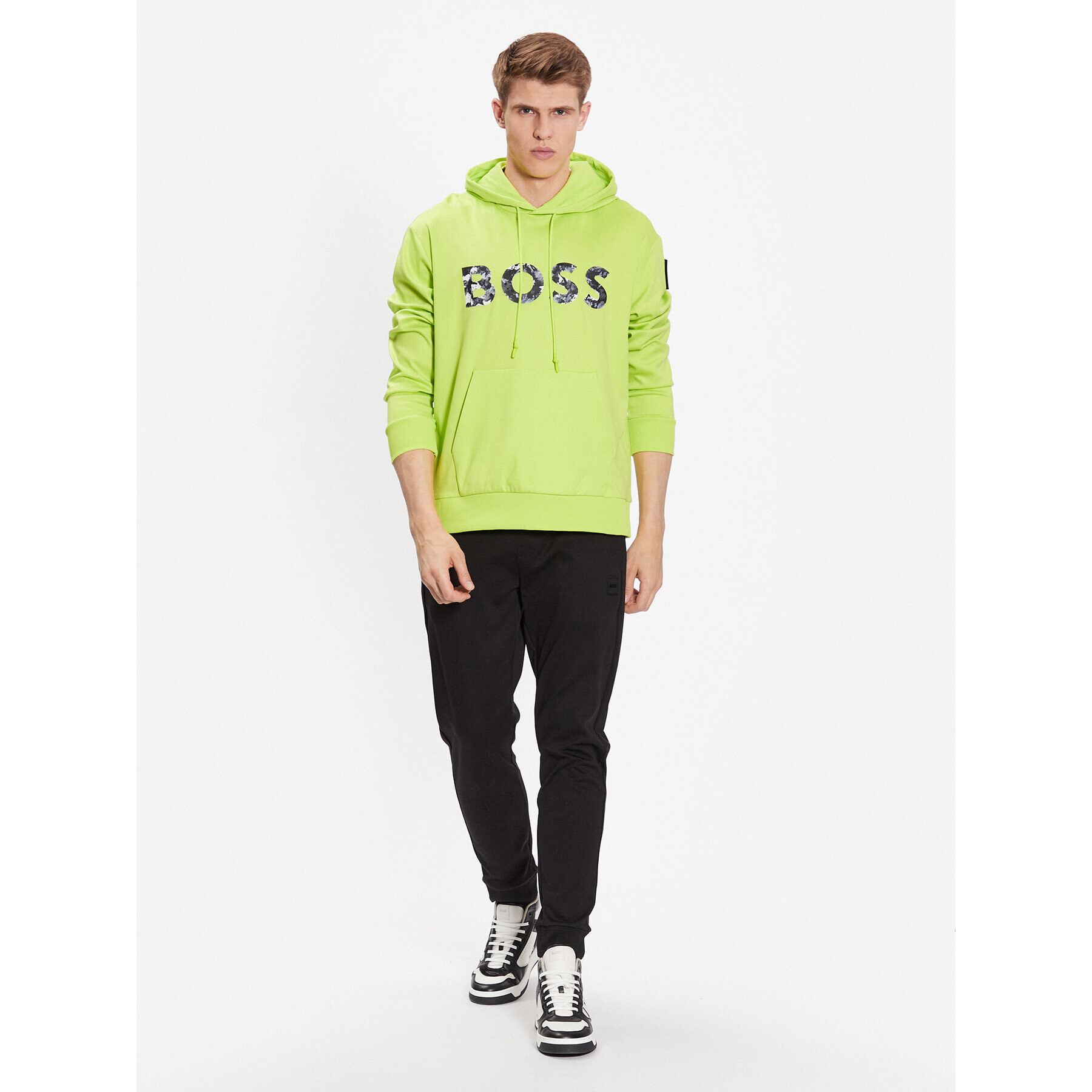 Boss Суитшърт Soody Lotus 50489152 Зелен Relaxed Fit - Pepit.bg