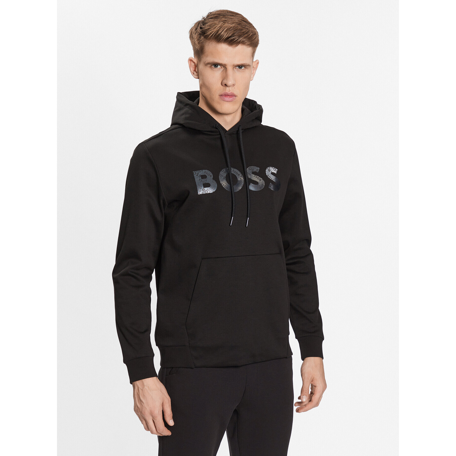 Boss Суитшърт Soody Mirror 50486853 Черен Regular Fit - Pepit.bg