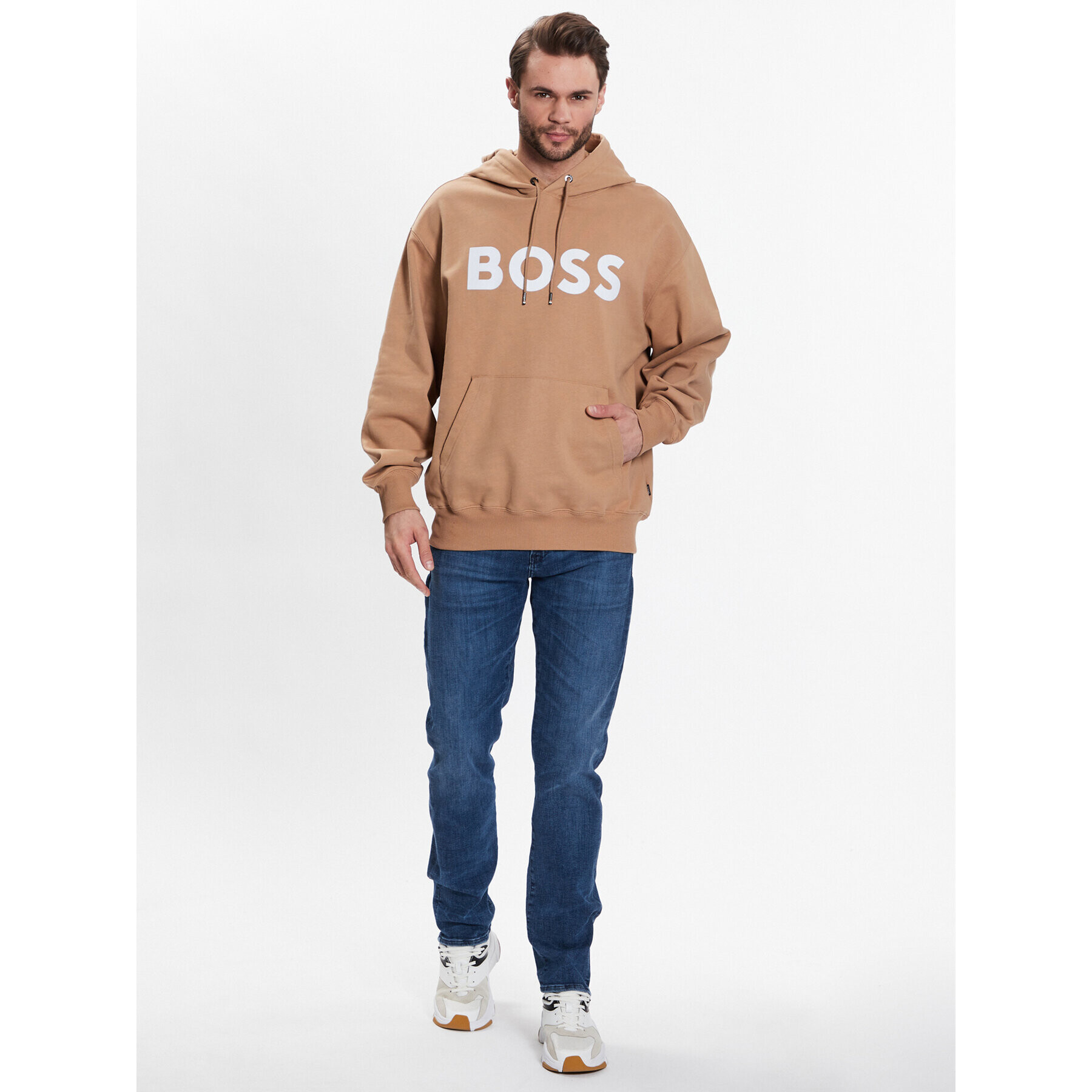 Boss Суитшърт Sullivan 08 50485316 Бежов Oversize - Pepit.bg