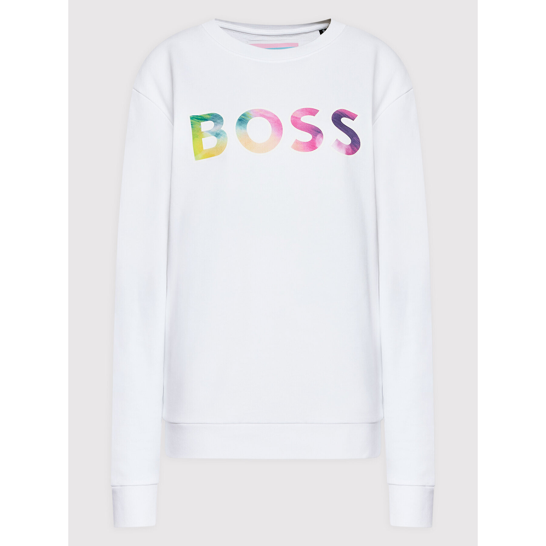 Boss Суитшърт W_Equal 50477836 Бял Relaxed Fit - Pepit.bg