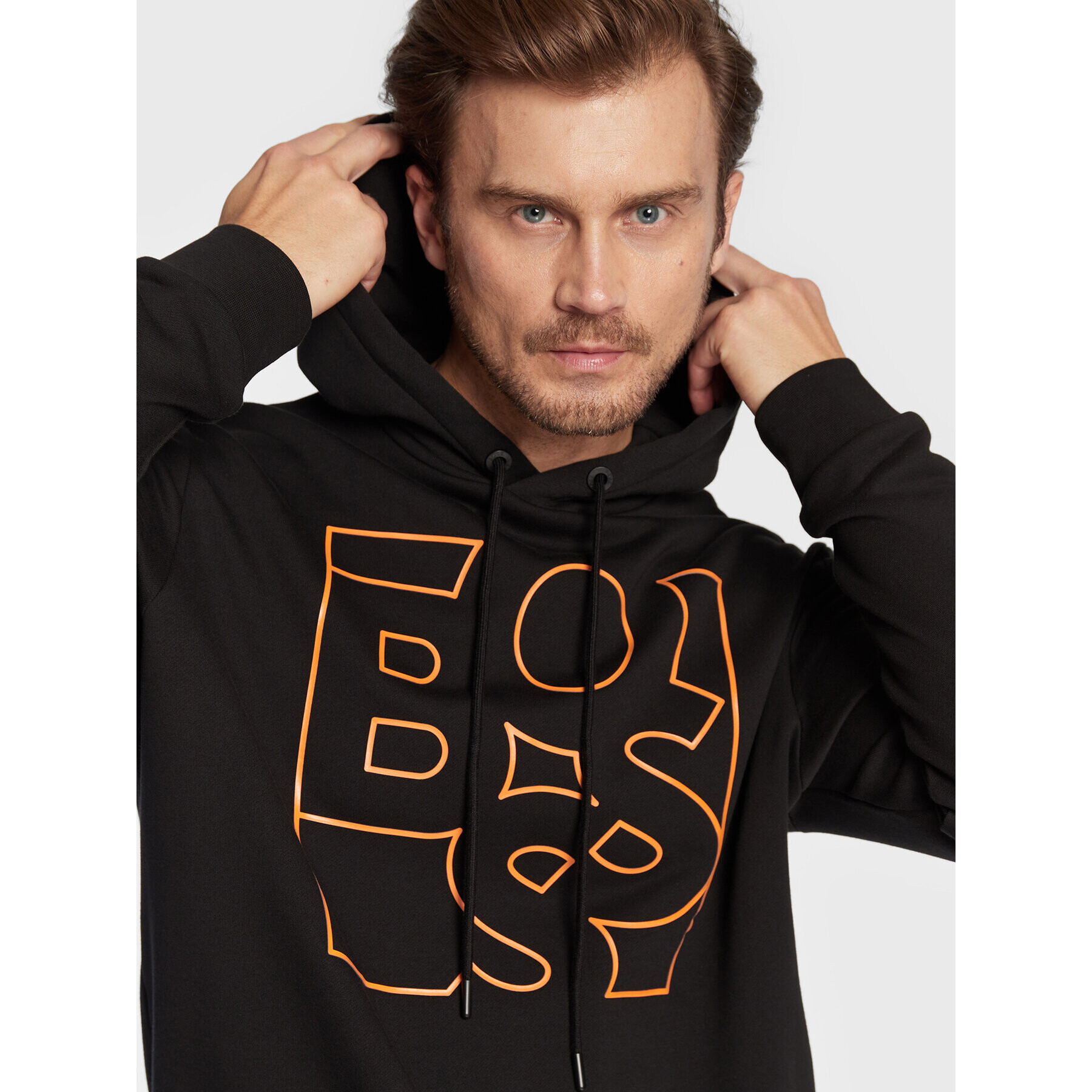 Boss Суитшърт Weboxy 50477519 Черен Regular Fit - Pepit.bg