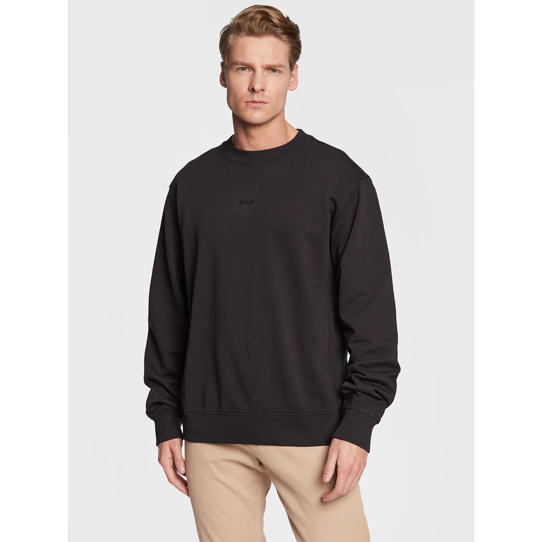 Boss Суитшърт Wefade 50472271 Черен Regular Fit - Pepit.bg