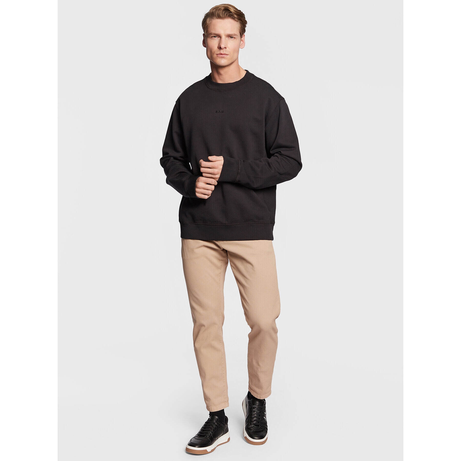 Boss Суитшърт Wefade 50472271 Черен Regular Fit - Pepit.bg