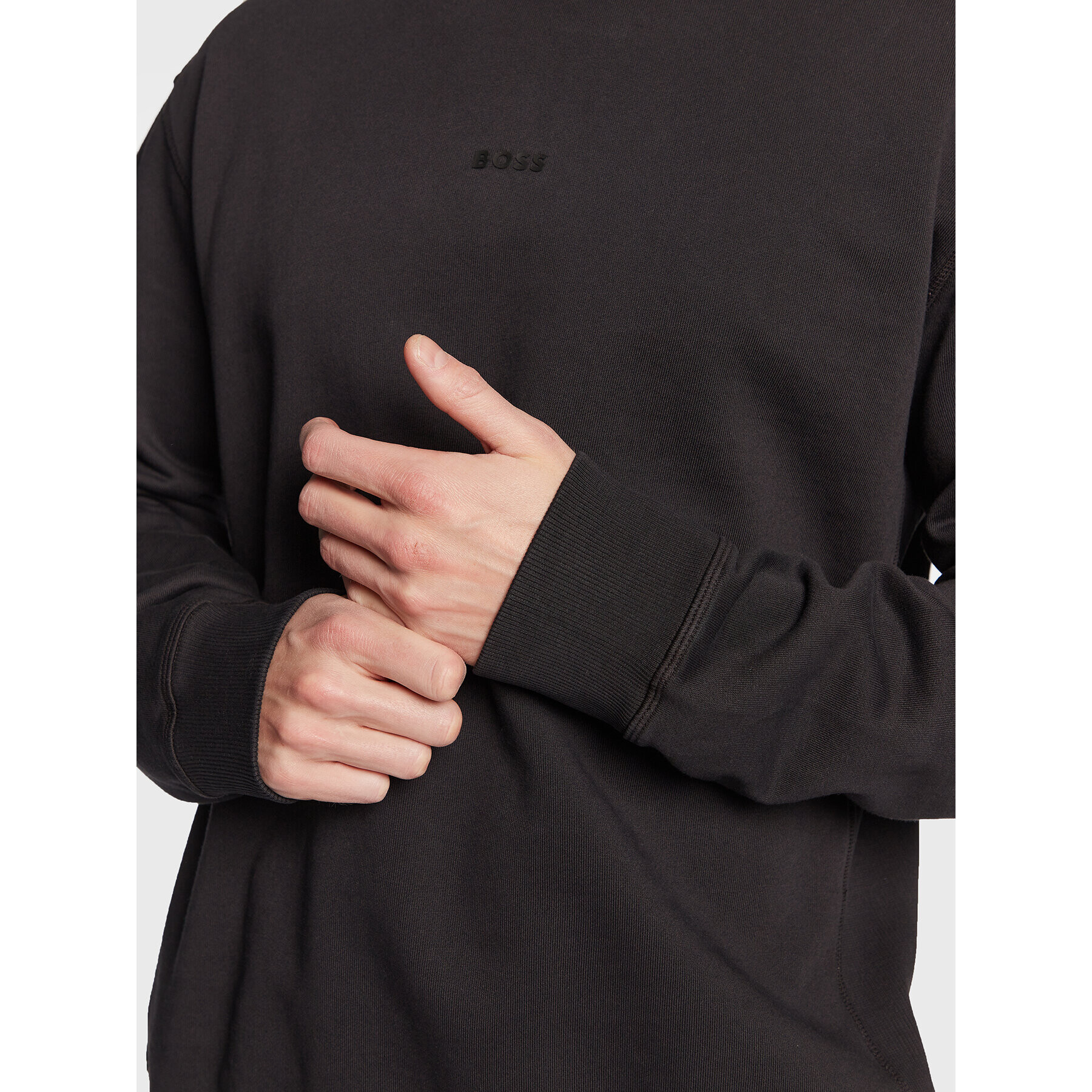 Boss Суитшърт Wefade 50472271 Черен Regular Fit - Pepit.bg