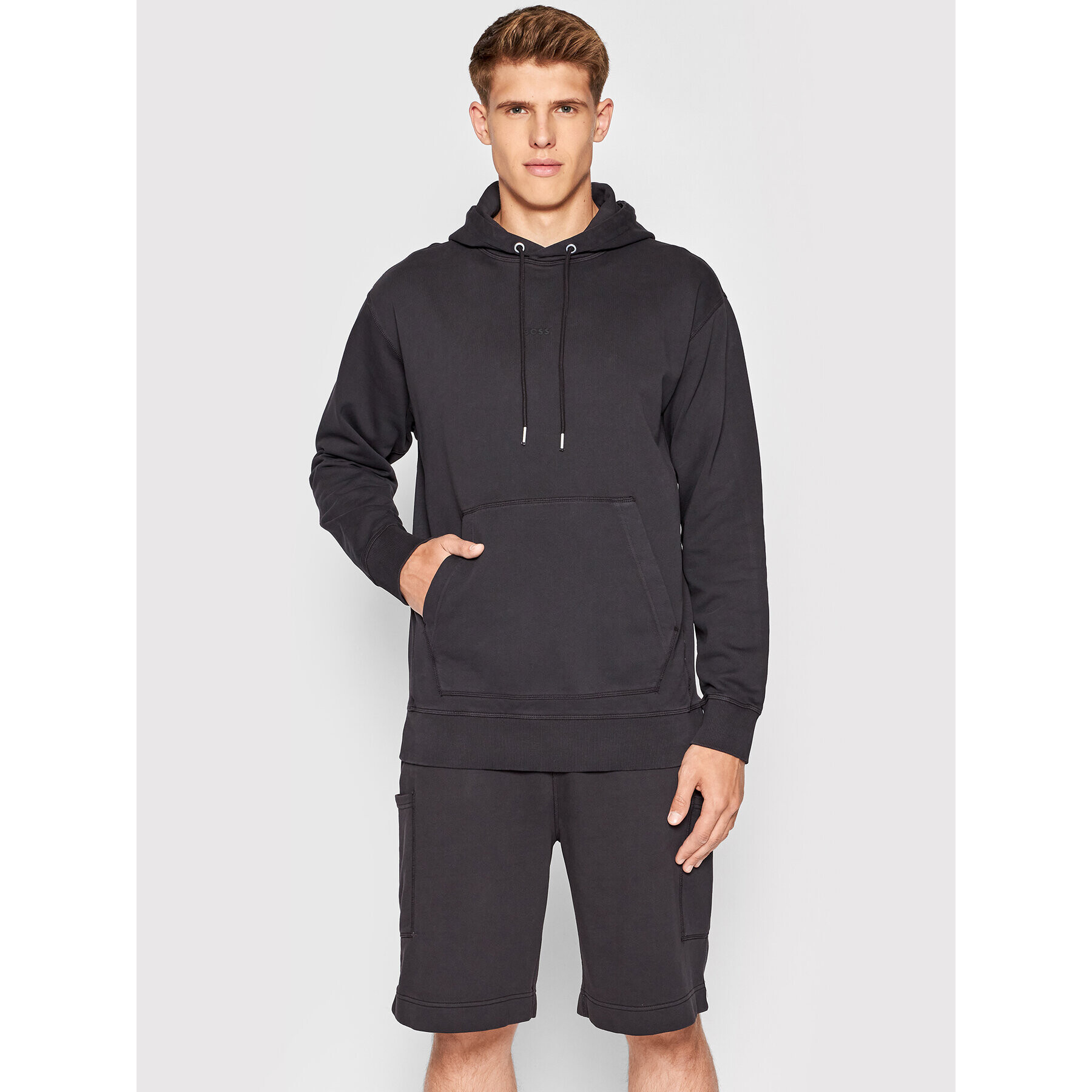 Boss Суитшърт Wefadehoody 50472411 Черен Regular Fit - Pepit.bg