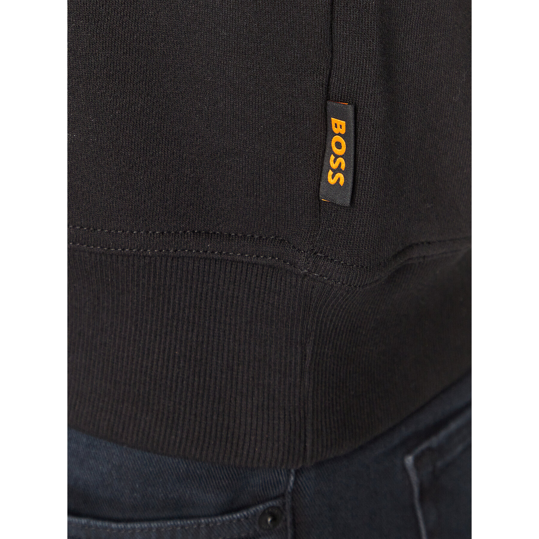 Boss Суитшърт Weglitchlogo 50499486 Черен Relaxed Fit - Pepit.bg