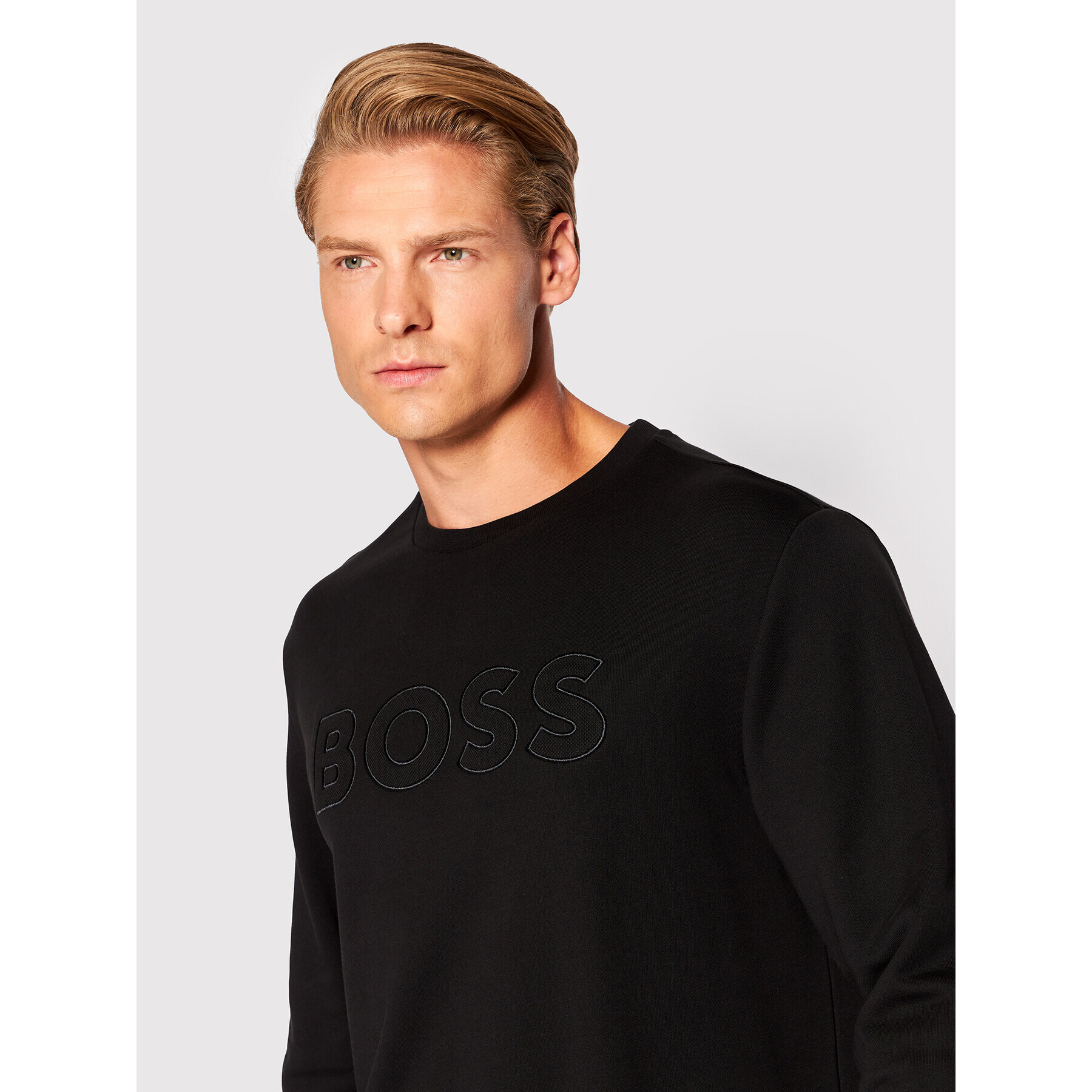 Boss Суитшърт Welogocrew 50472421 Черен Regular Fit - Pepit.bg