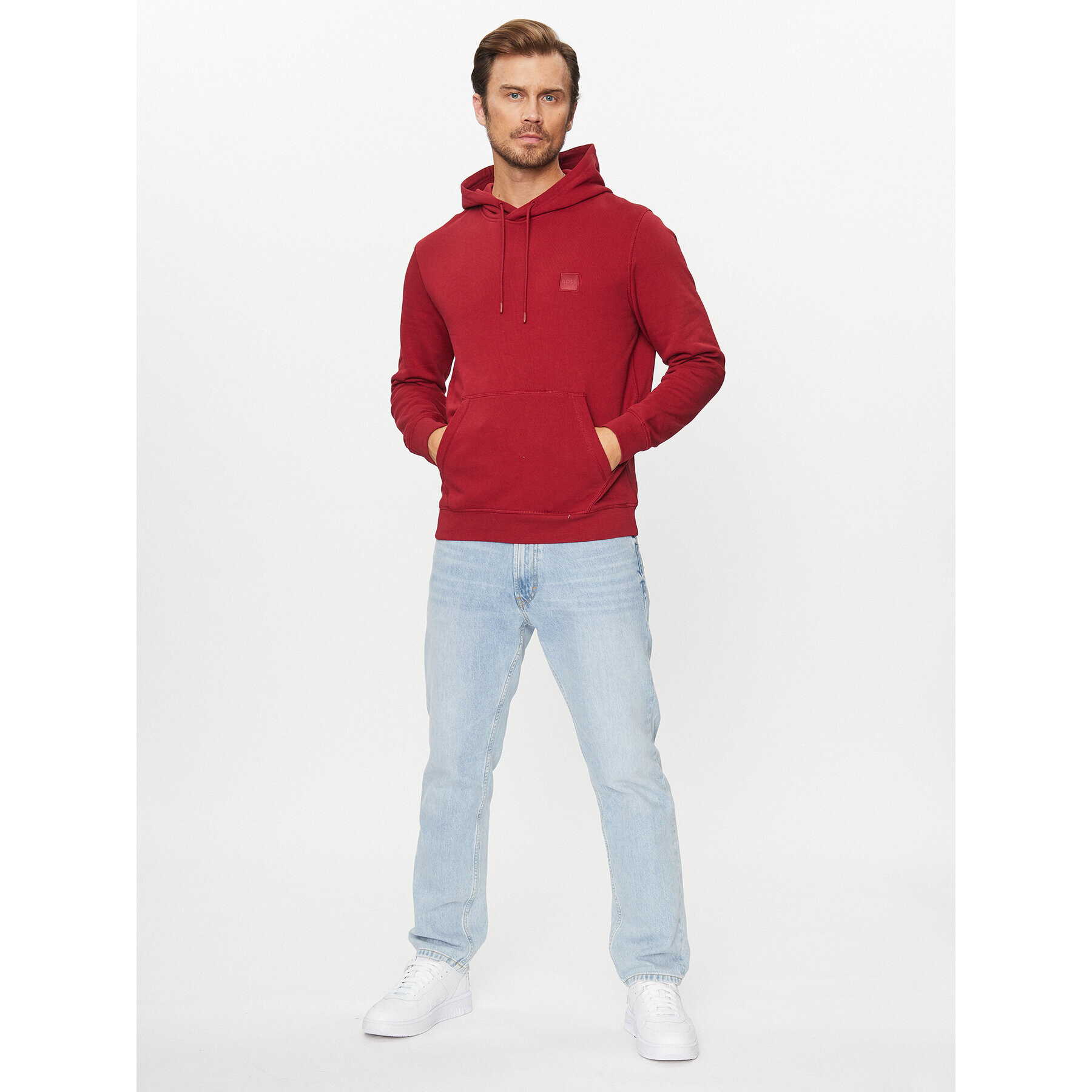 Boss Суитшърт Wetalk 50468445 Червен Regular Fit - Pepit.bg