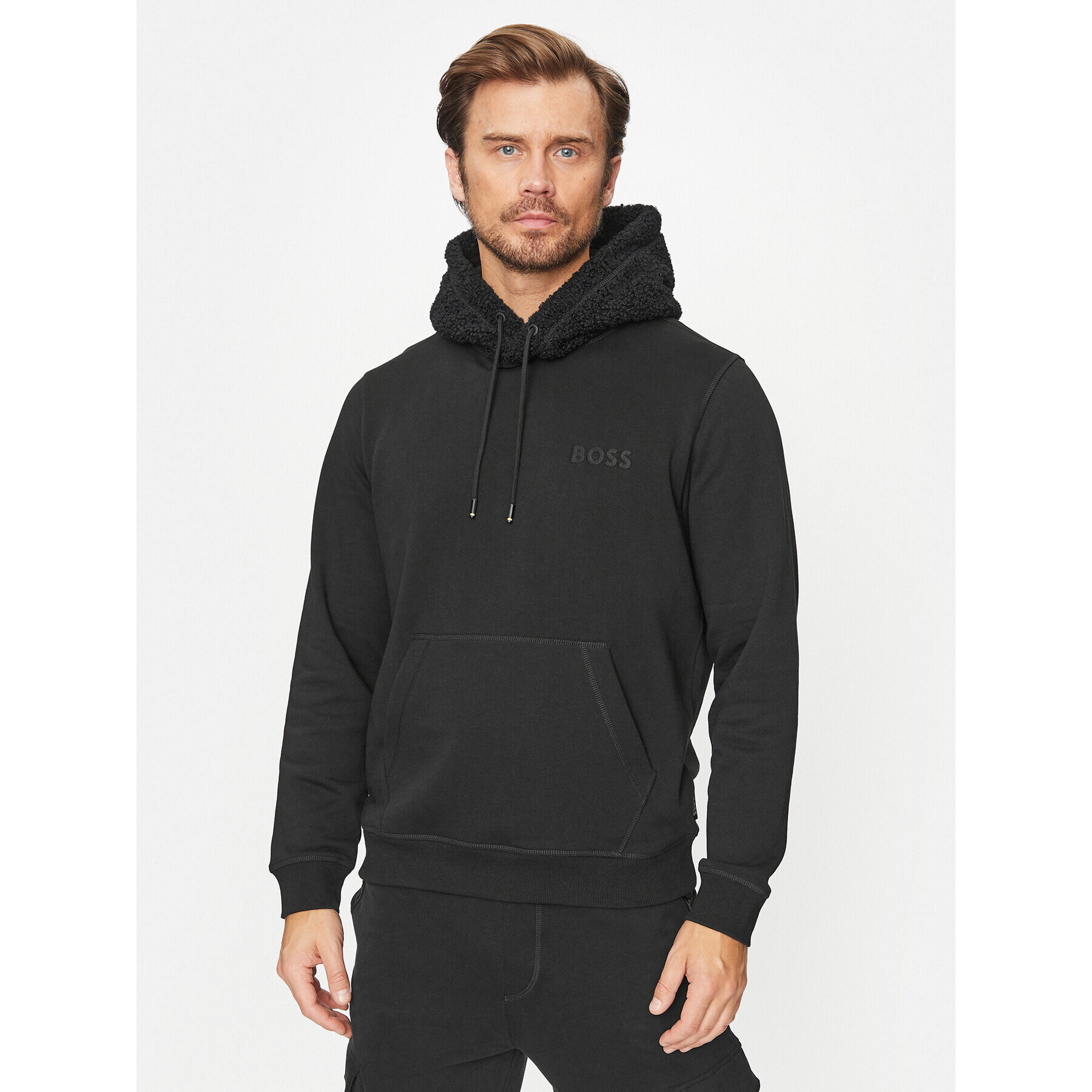 Boss Суитшърт Weteddy 50501378 Черен Relaxed Fit - Pepit.bg