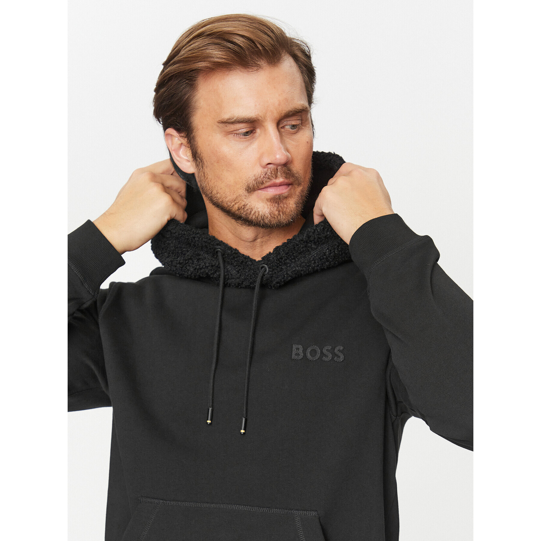 Boss Суитшърт Weteddy 50501378 Черен Relaxed Fit - Pepit.bg